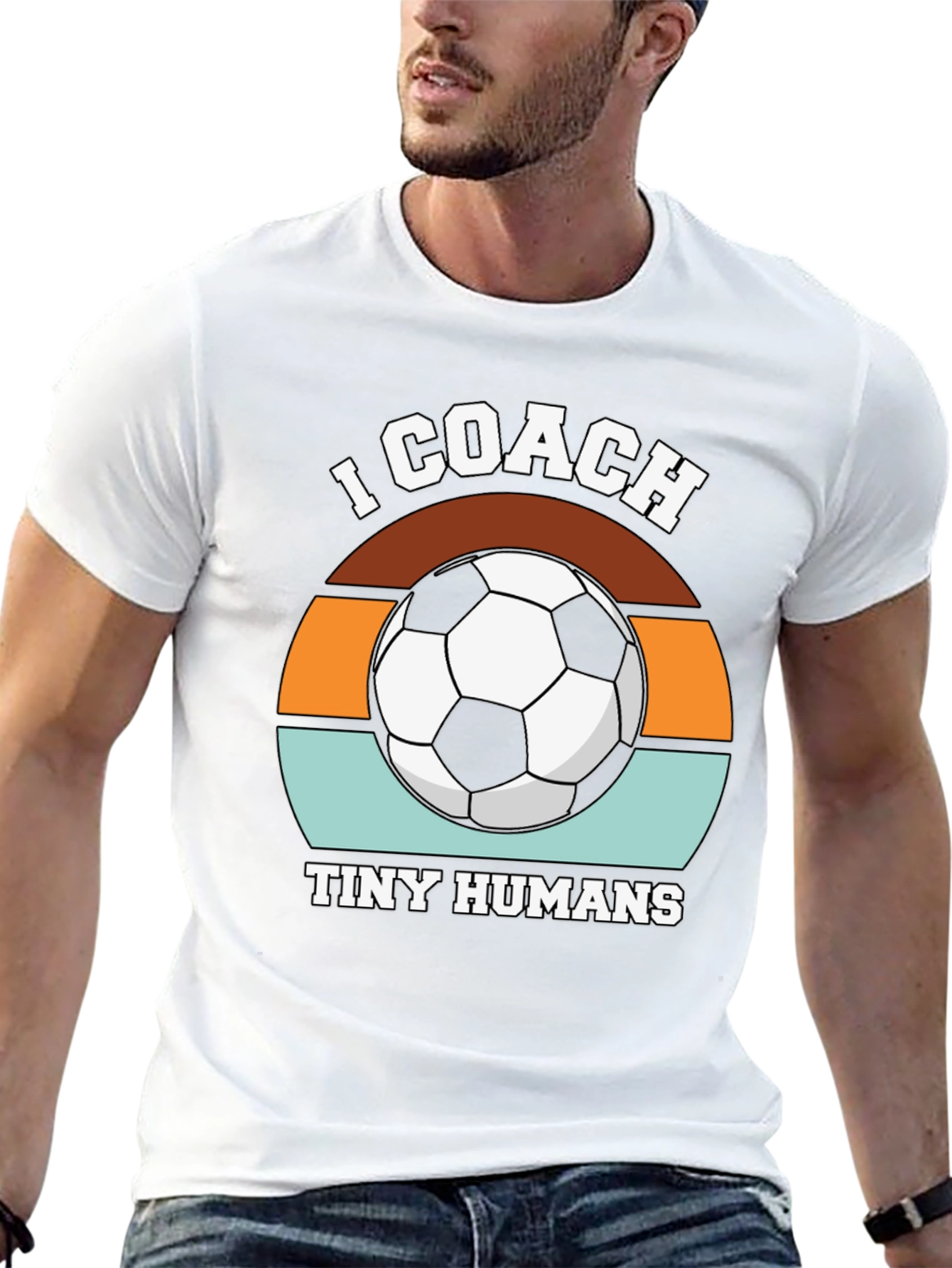 I Coach Tiny Humans Soccer Graphic Tee