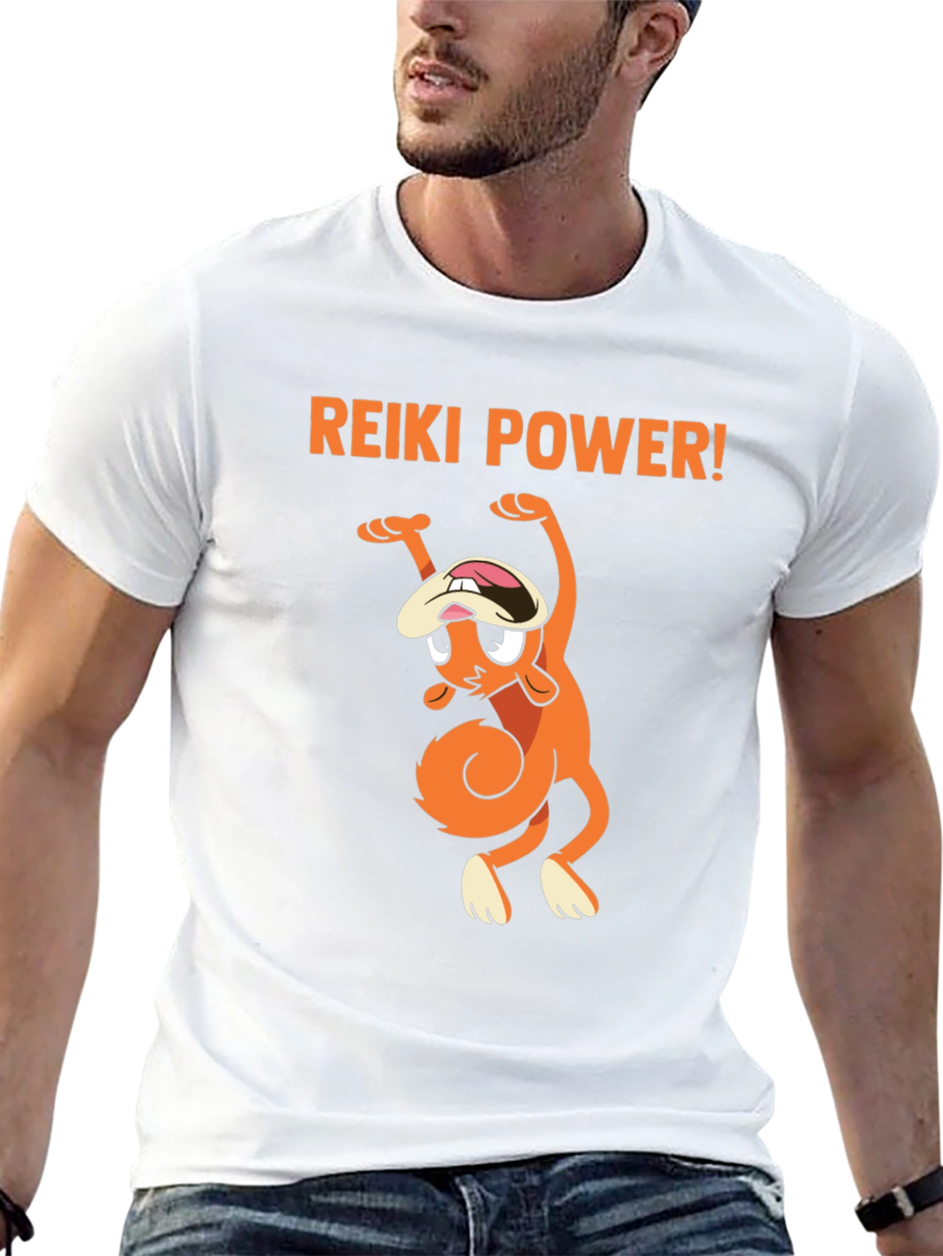 Reiki Power Cartoon Graphic T-Shirt
