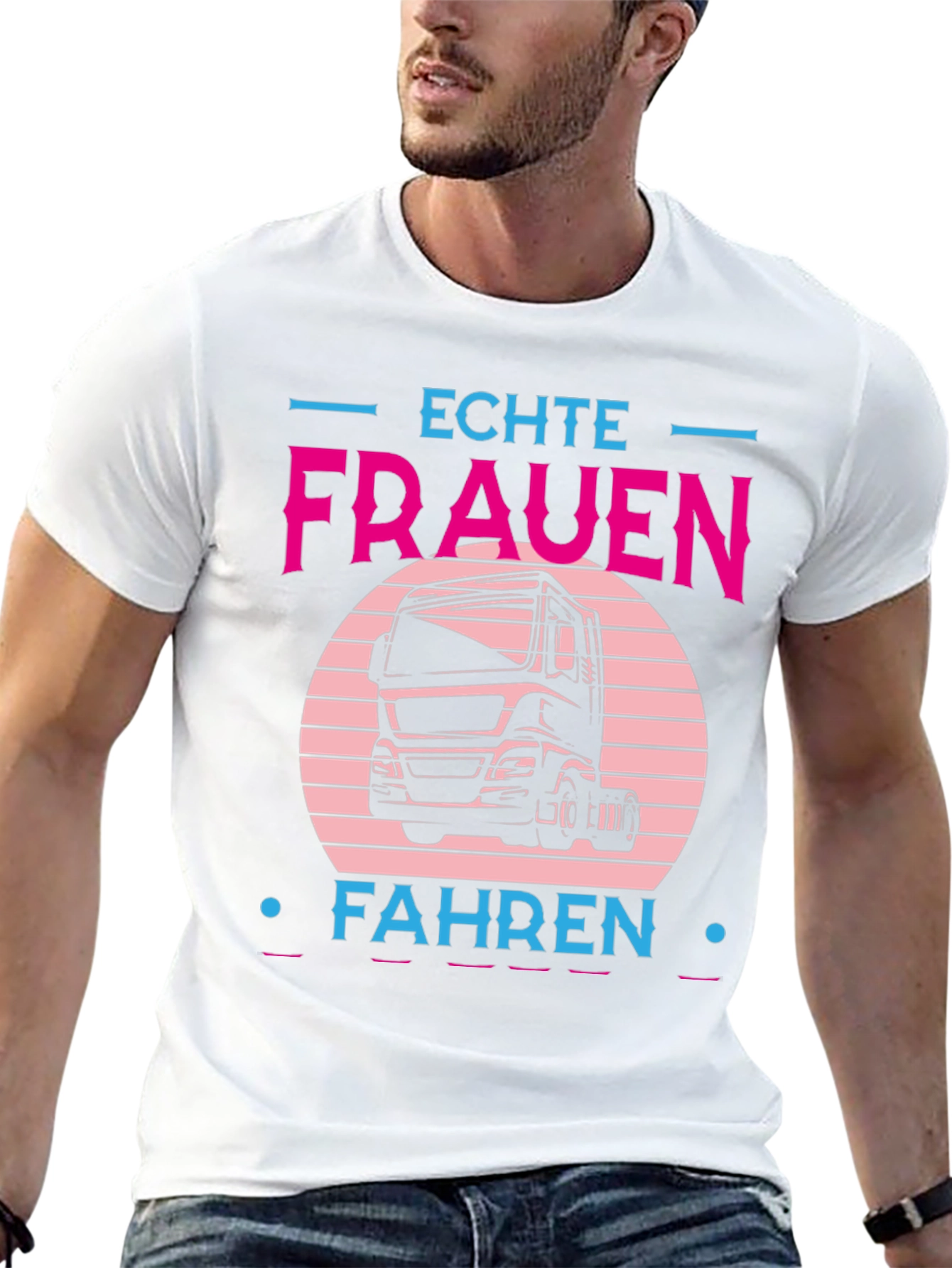 Echte Frauen Fahren Trucker T-Shirt