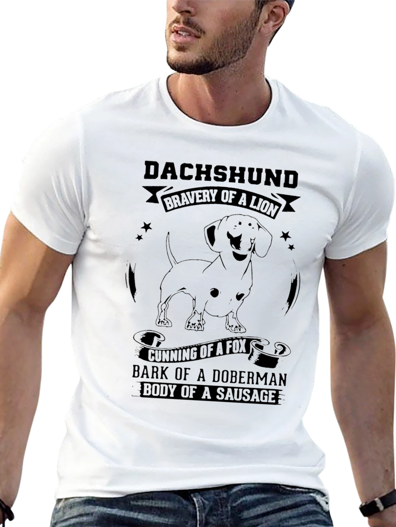Dachshund Dog T-Shirt - Bravery of a Lion