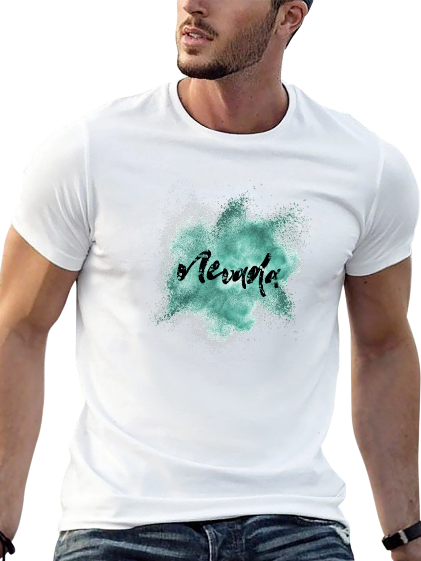 Nevada Graphic Print Mens Black T-Shirt
