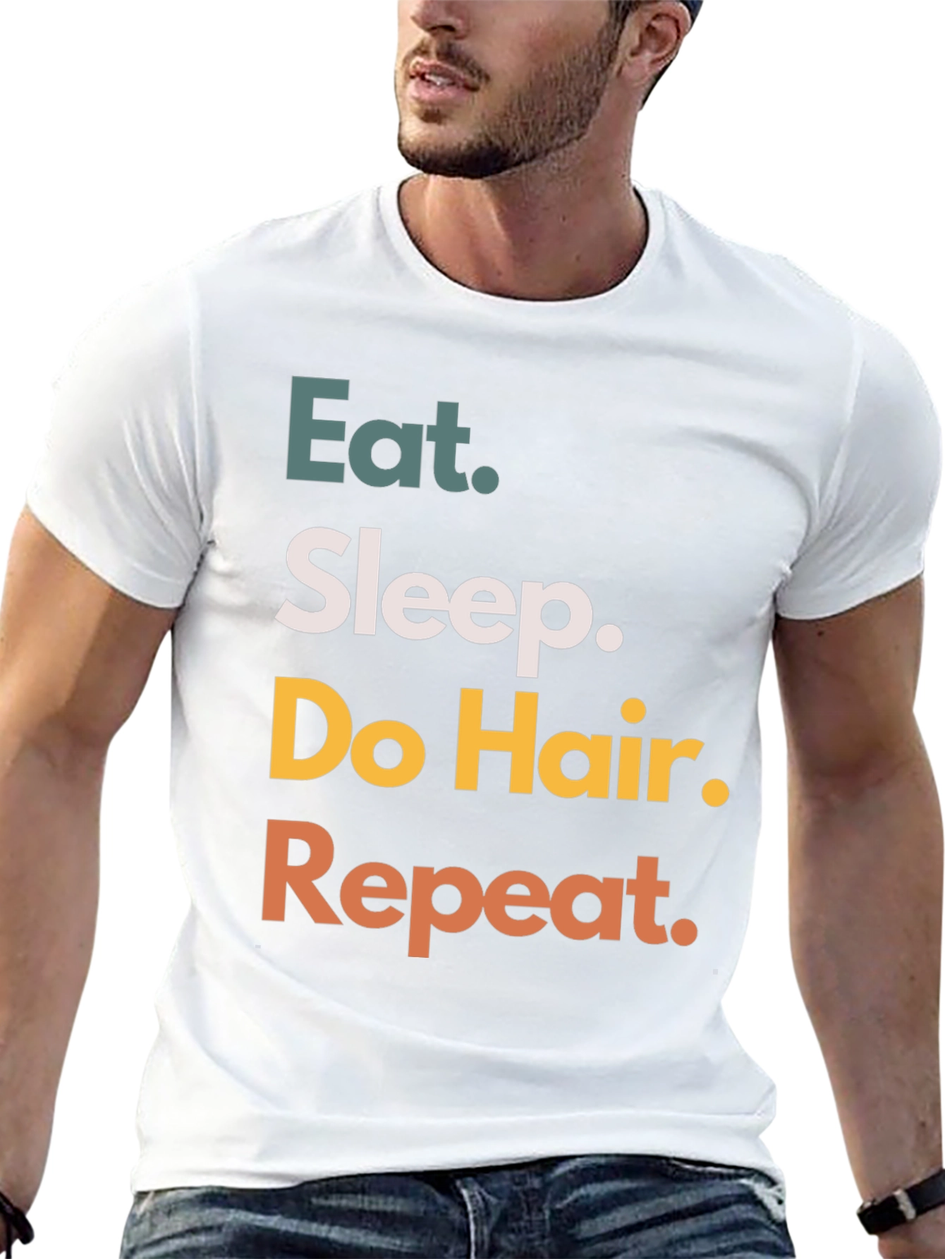 Eat Sleep Do Hair Repeat Black T-Shirt
