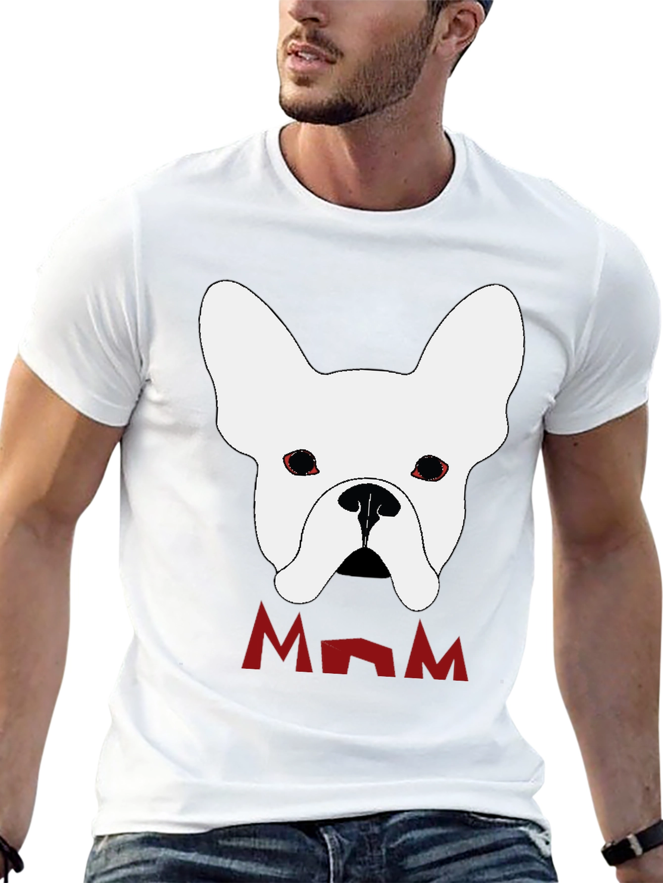 French Bulldog Mom Black T-Shirt