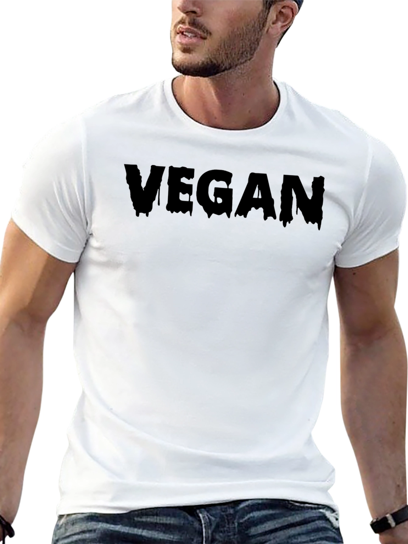 Vegan Graphic Tee - Black Unisex T-Shirt
