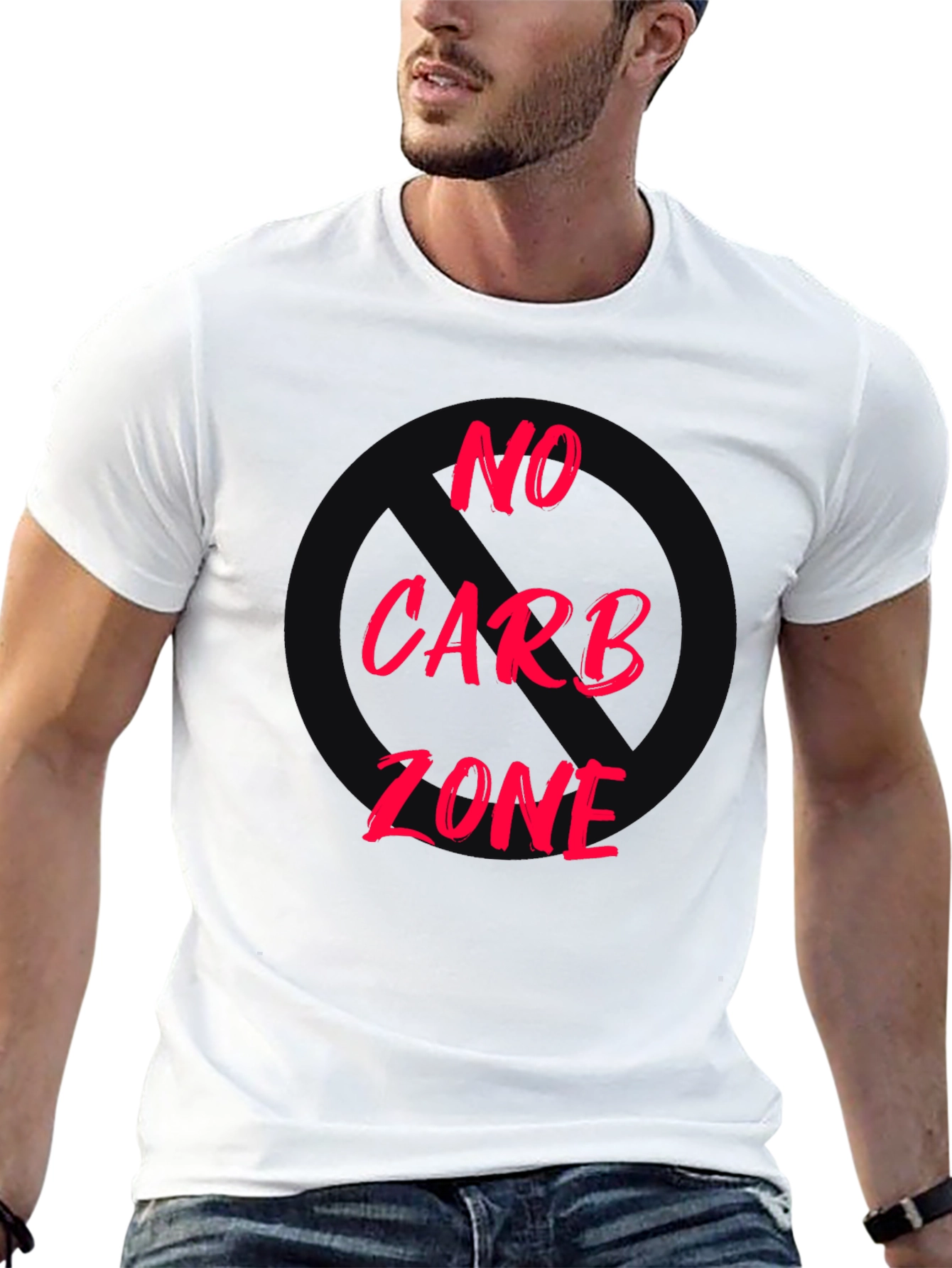 No Carb Zone Black T-Shirt
