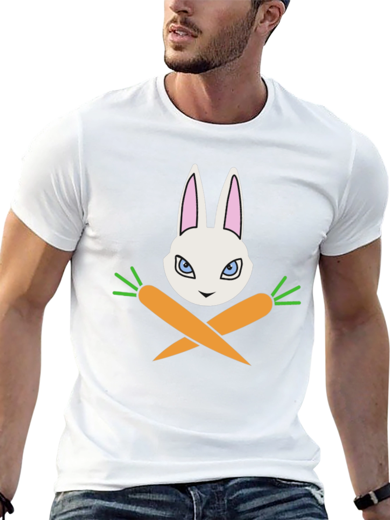 Rabbit & Carrots Graphic T-Shirt - Black