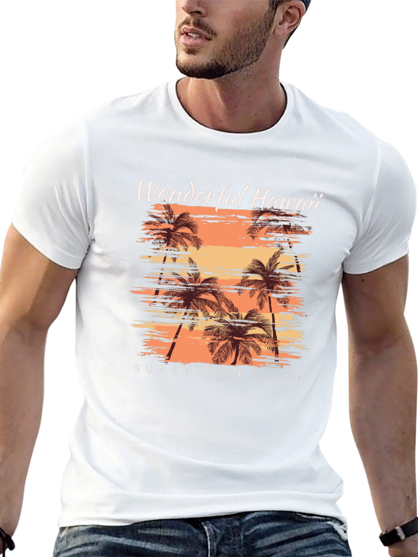 Wonderful Hawaii Sunset Paradise Graphic Tee