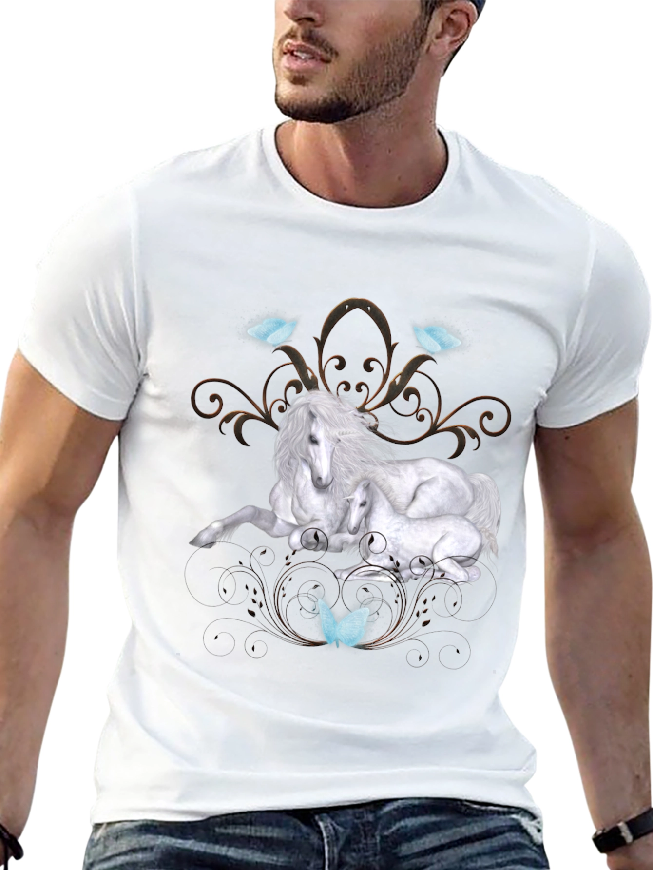 Unicorn & Butterfly Graphic Tee