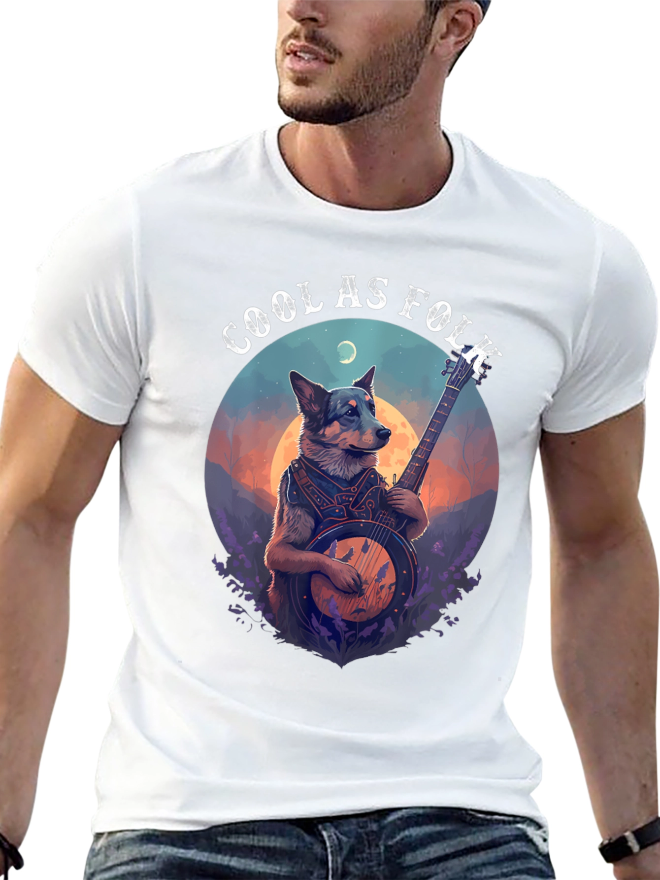 Cool As Folk Dog Graphic T-Shirt