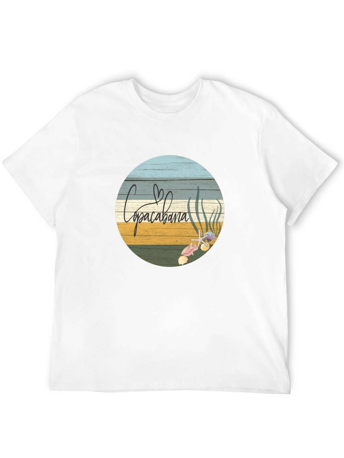 Copacabana Beach Scene Graphic T-Shirt