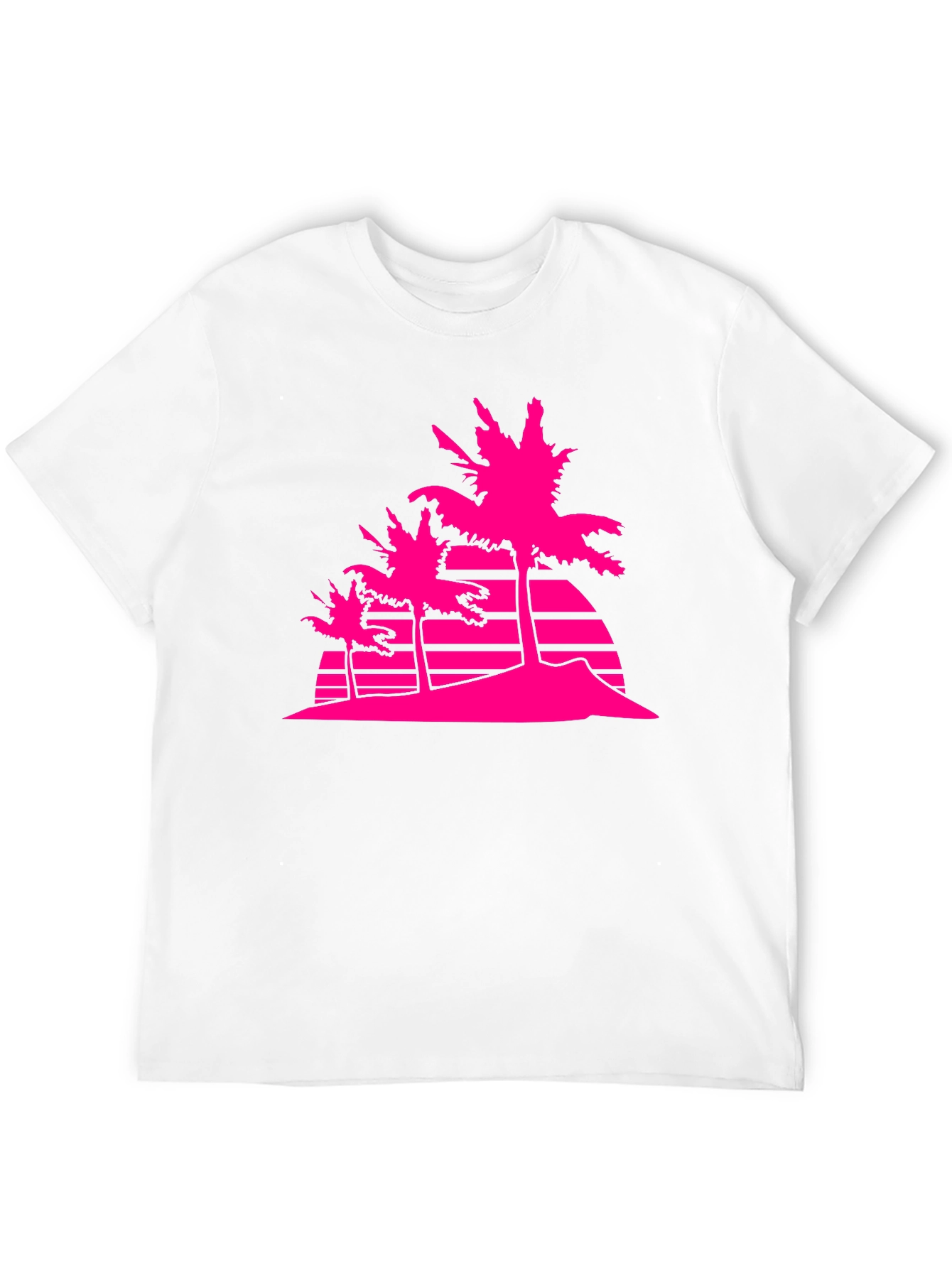 Retro Palm Tree Graphic T-Shirt - Black