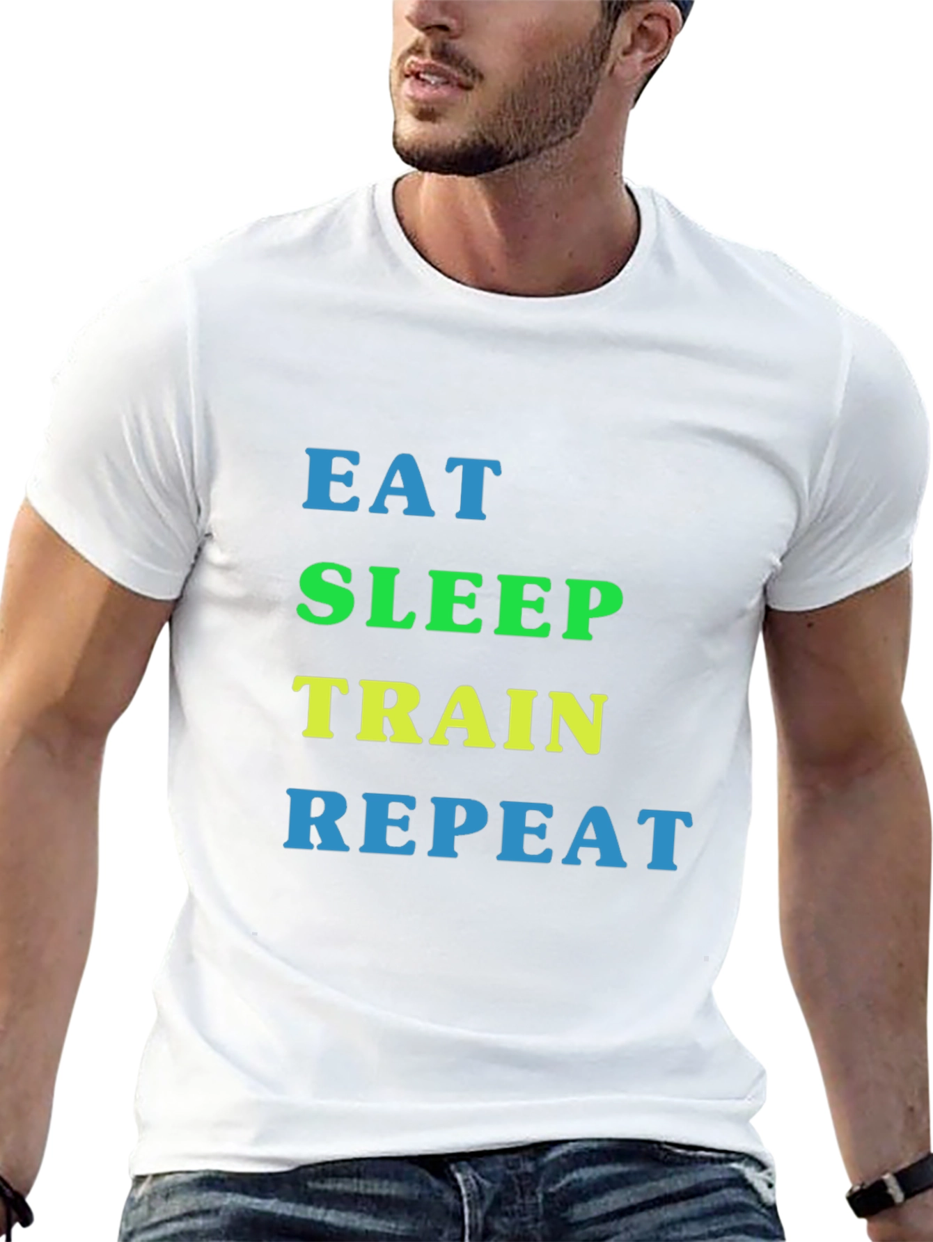 Eat Sleep Train Repeat Graphic T-Shirt