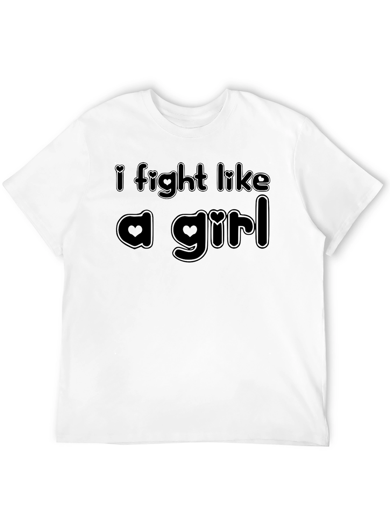 I Fight Like A Girl Black T-Shirt