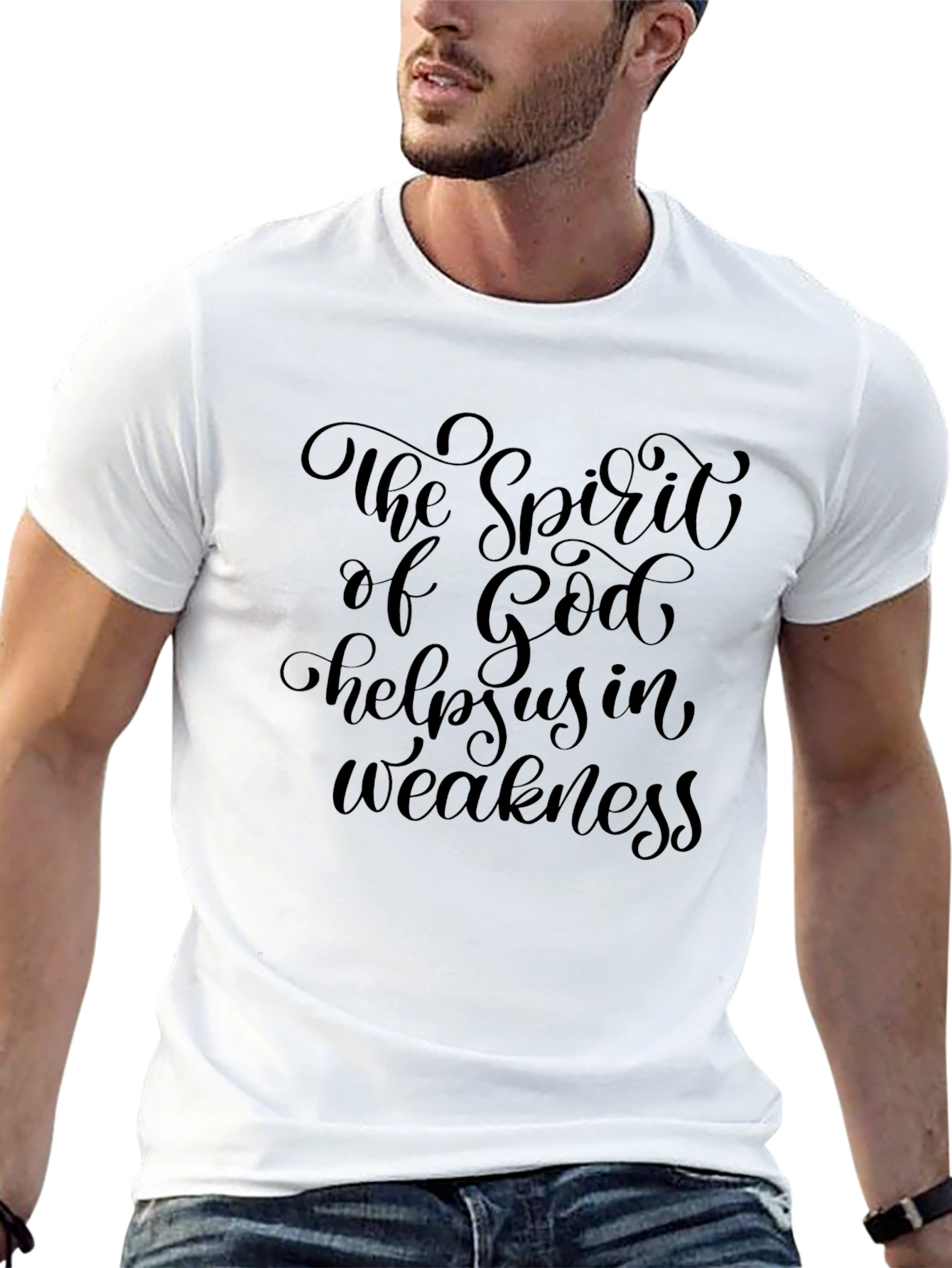 Faith Inspired Tee: Spirit of God Helps Us