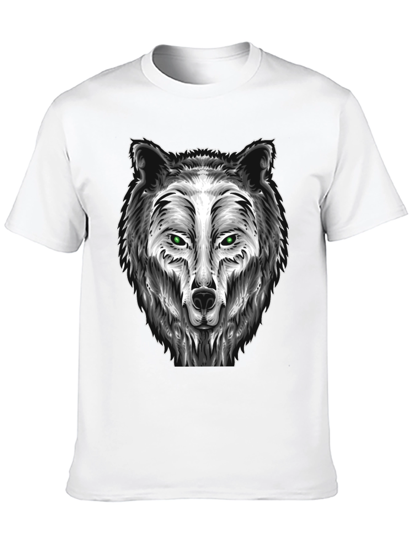 Wolf Graphic Tee - Black Cotton Blend T-Shirt