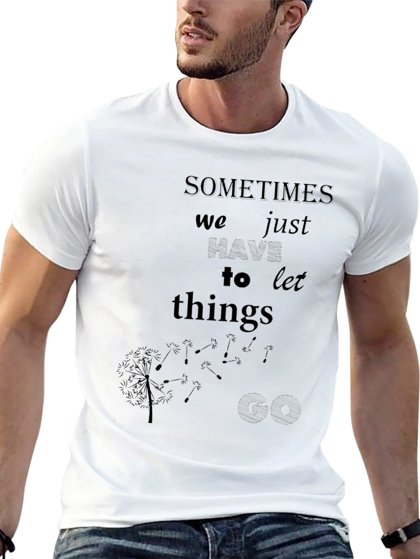 Sometimes Let Go Graphic Tee - Soft Black T-Shirt