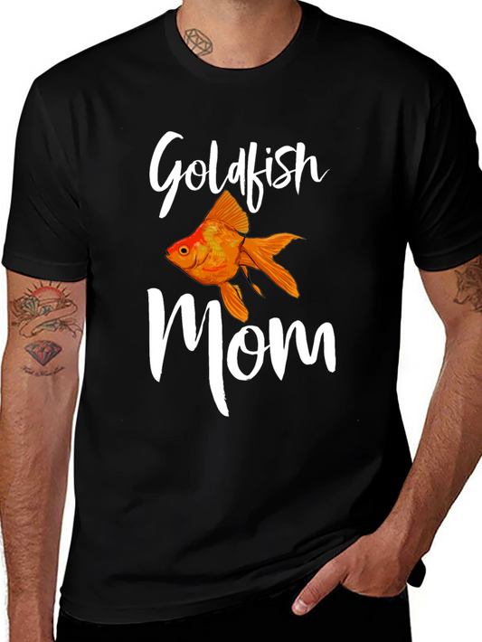 Goldfish Mom Black T-Shirt