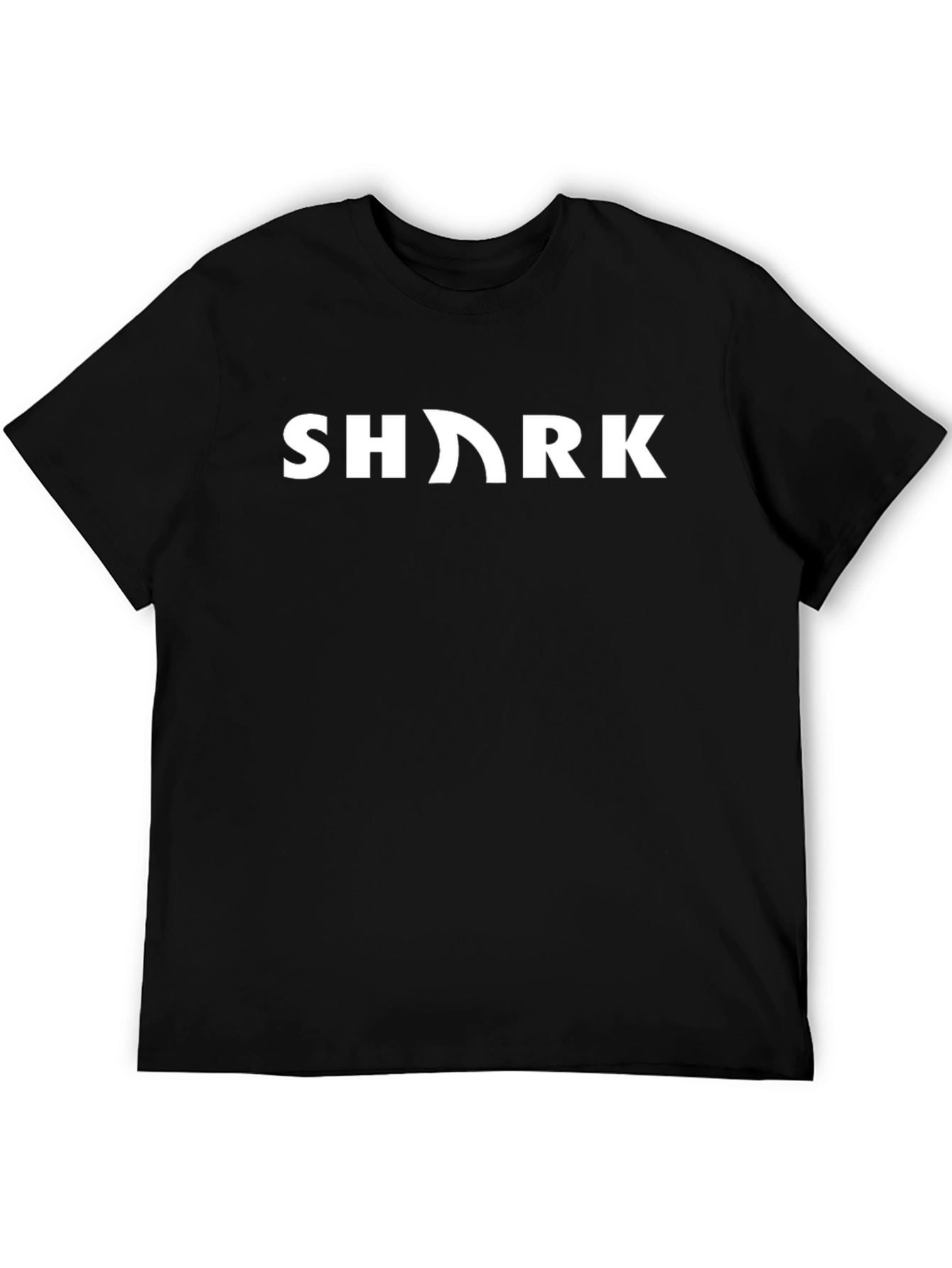 Shark Graphic Tee - Black Cotton T-Shirt