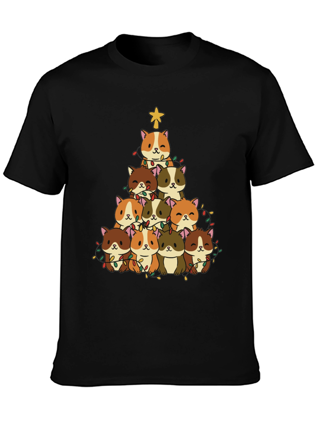 Cute Hamster Christmas Tree T-Shirt