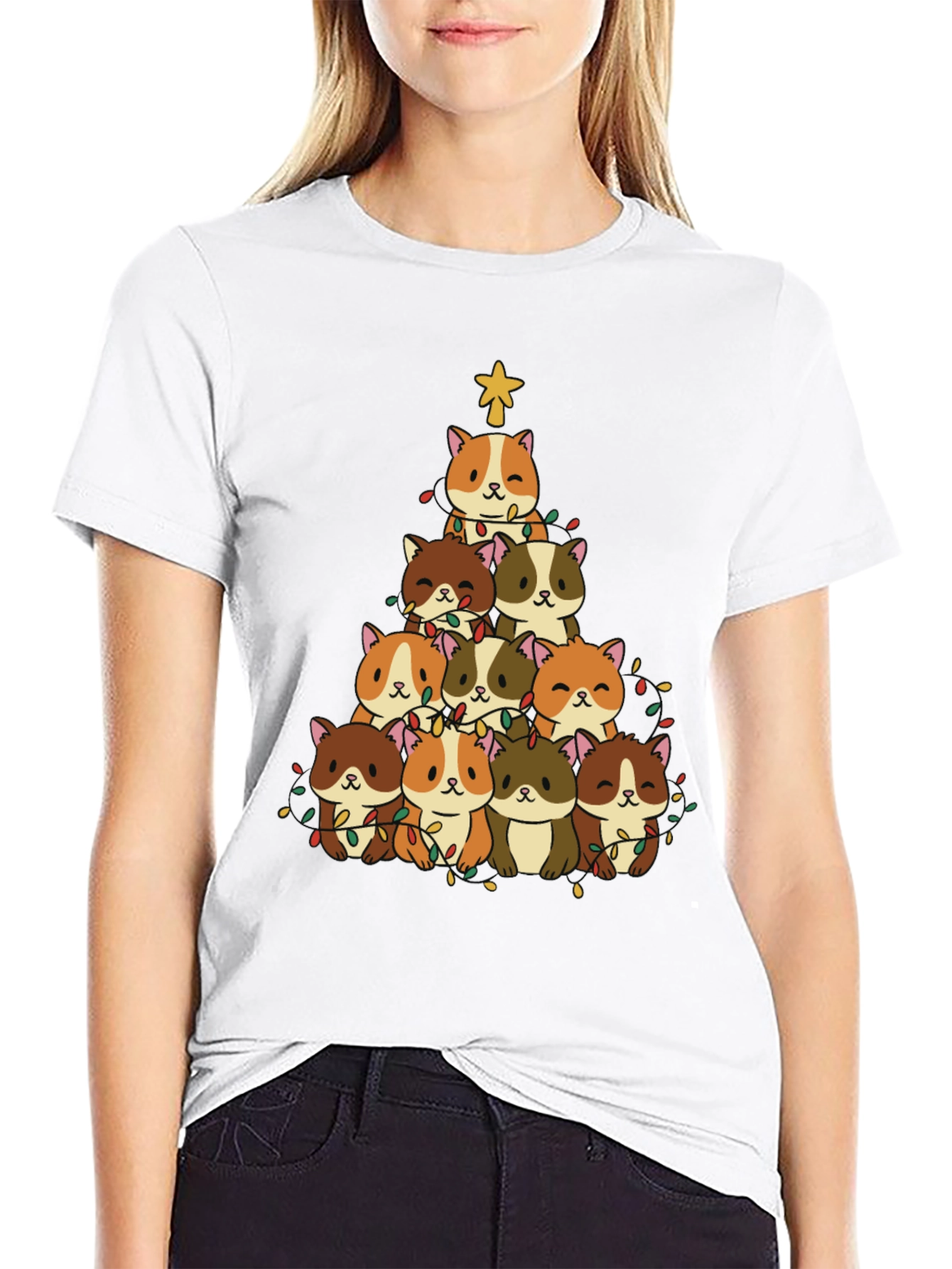 Cute Hamster Christmas Tree T-Shirt