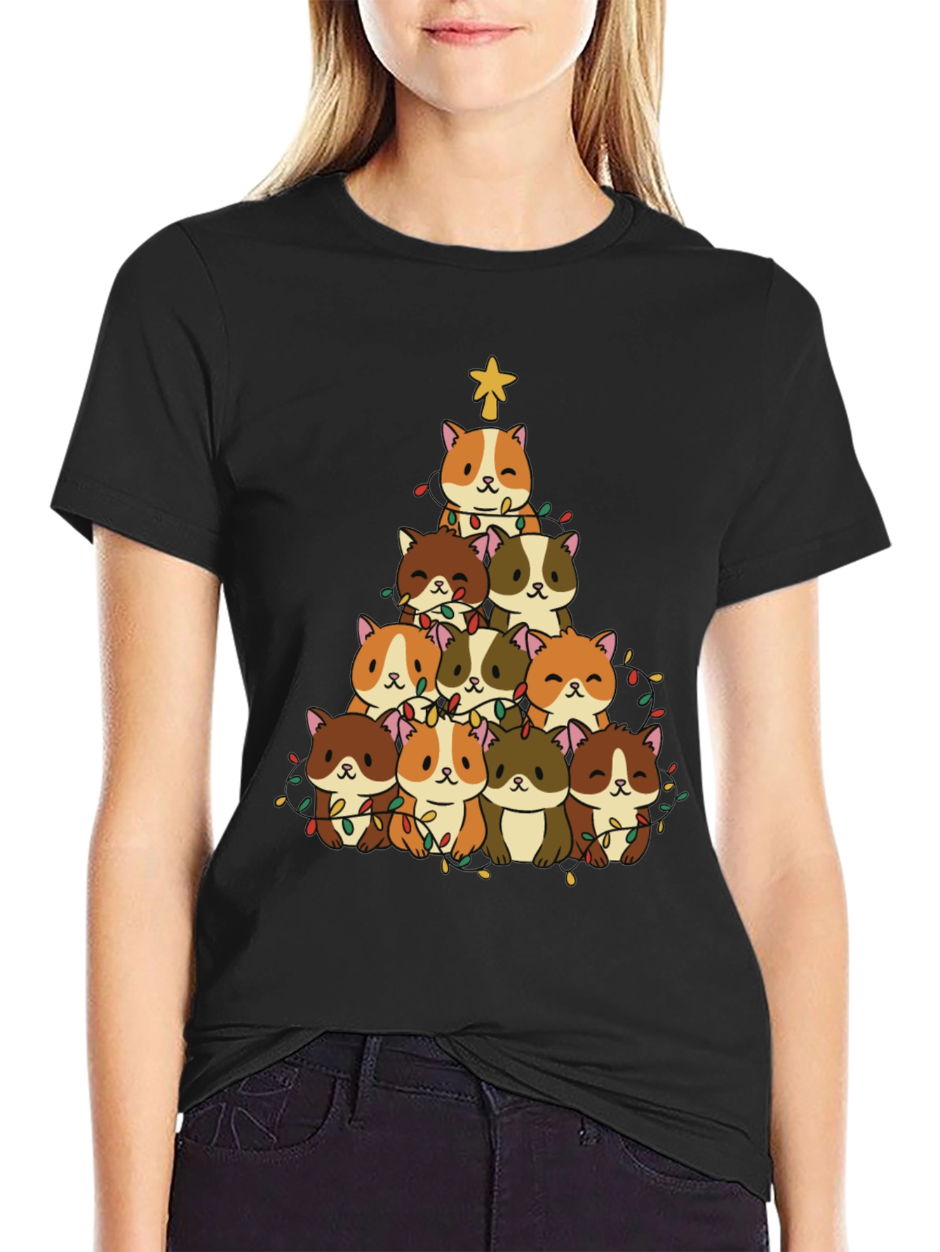 Cute Hamster Christmas Tree T-Shirt
