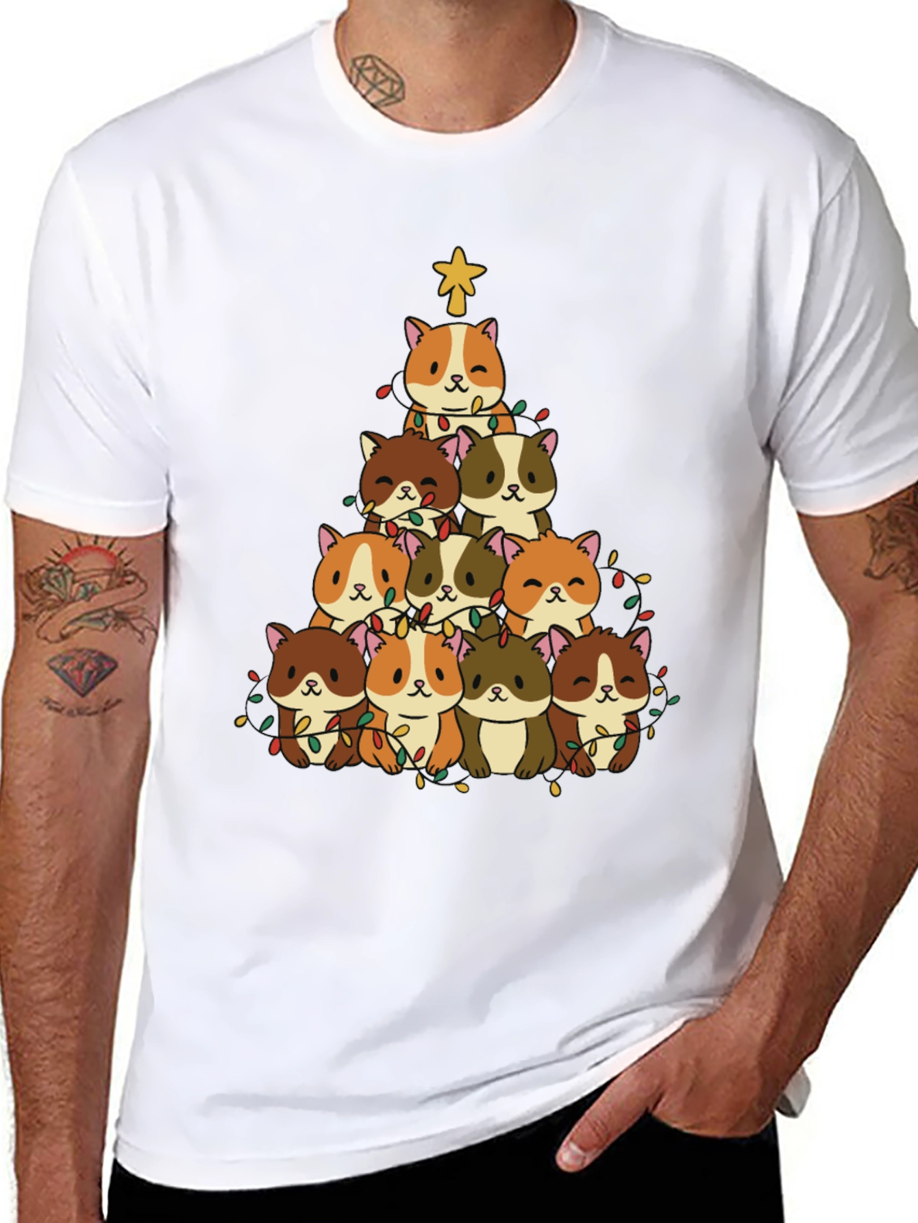 Cute Hamster Christmas Tree T-Shirt