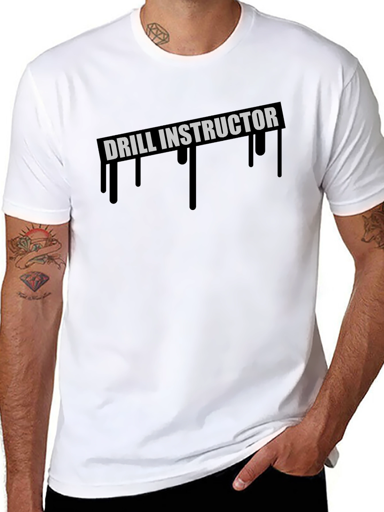Drill Instructor Graphic T-Shirt - Black