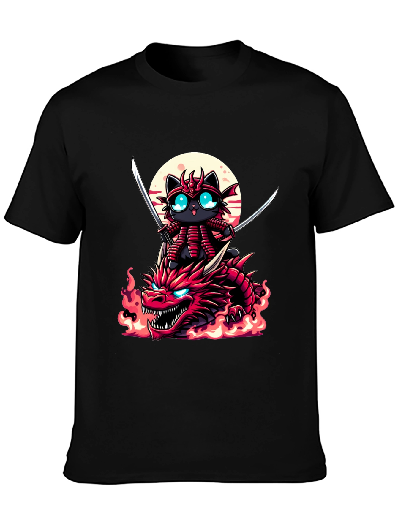 Samurai Cat Dragon T-Shirt