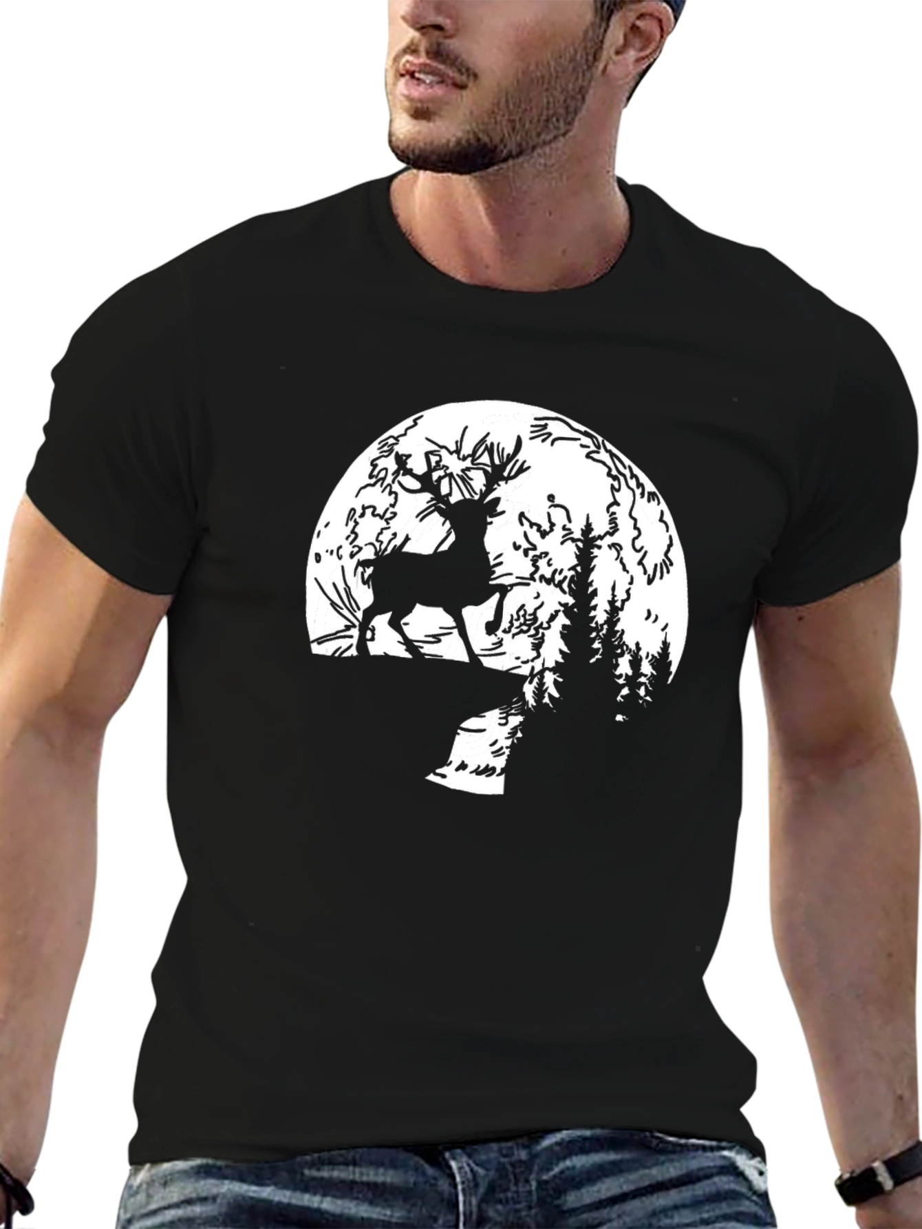 Deer Silhouette Graphic Tee