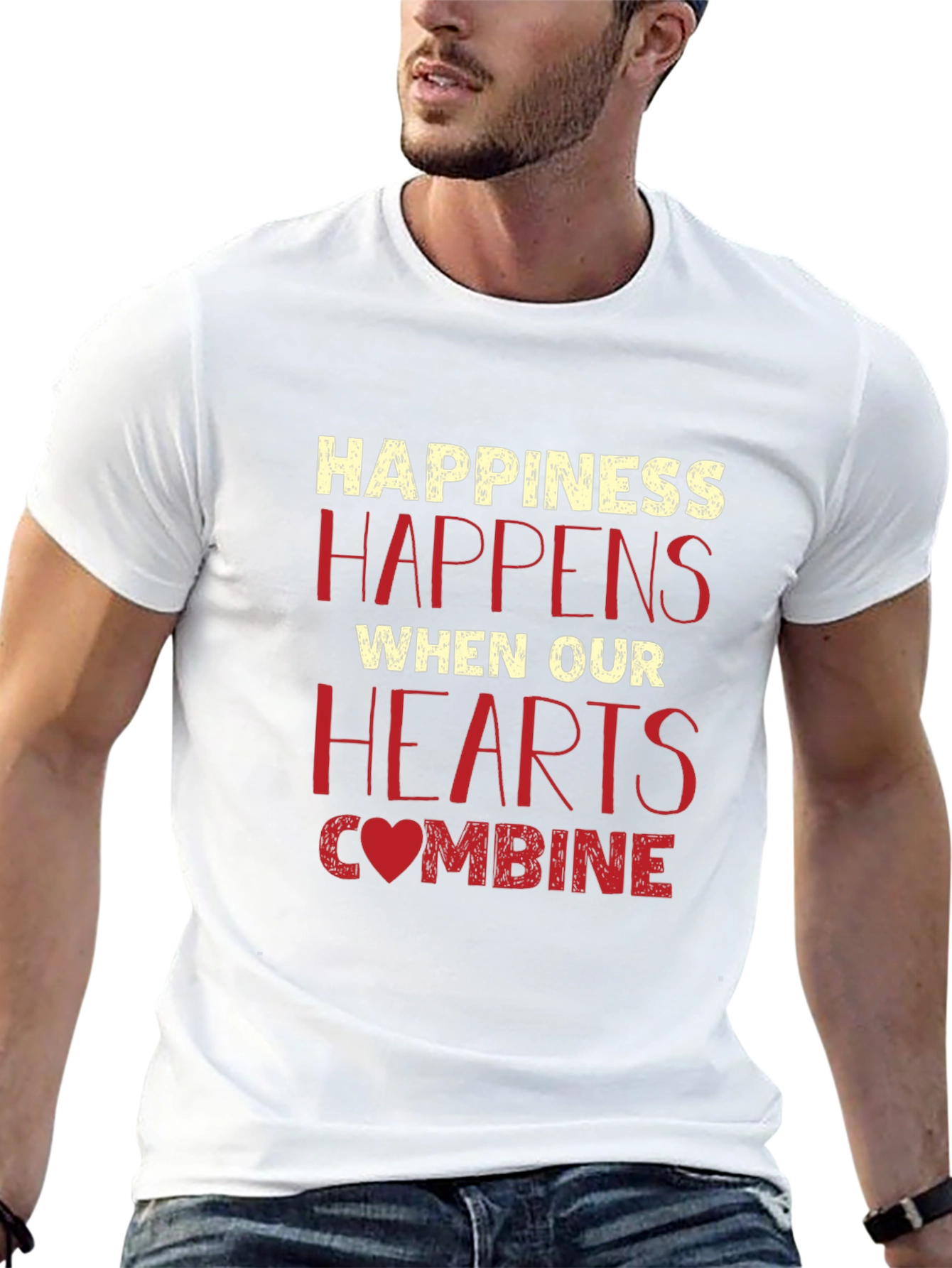 Happiness Happens Heart Graphic Tee