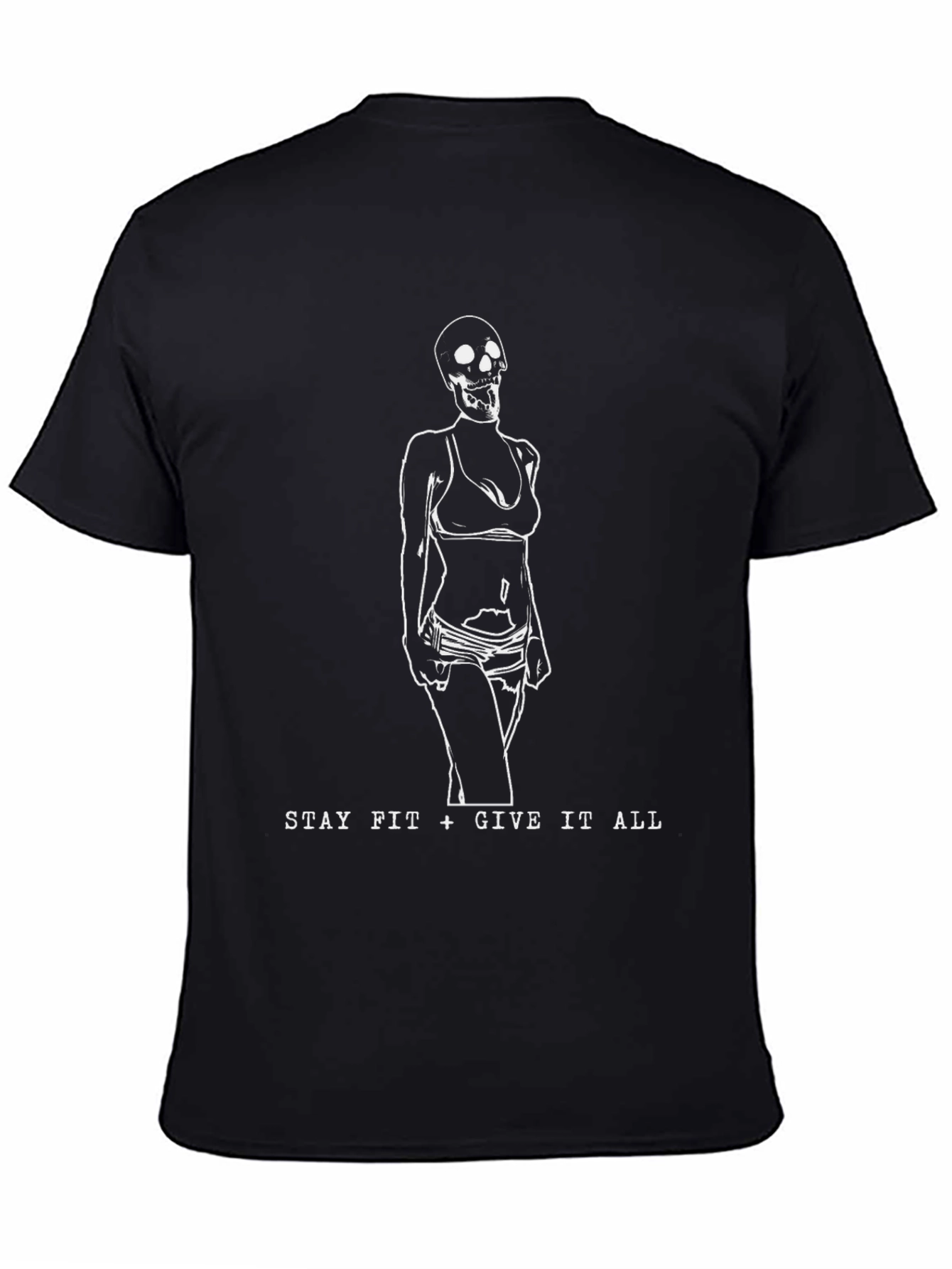 Stay Fit Skeleton T-Shirt - Unique Graphic Tee