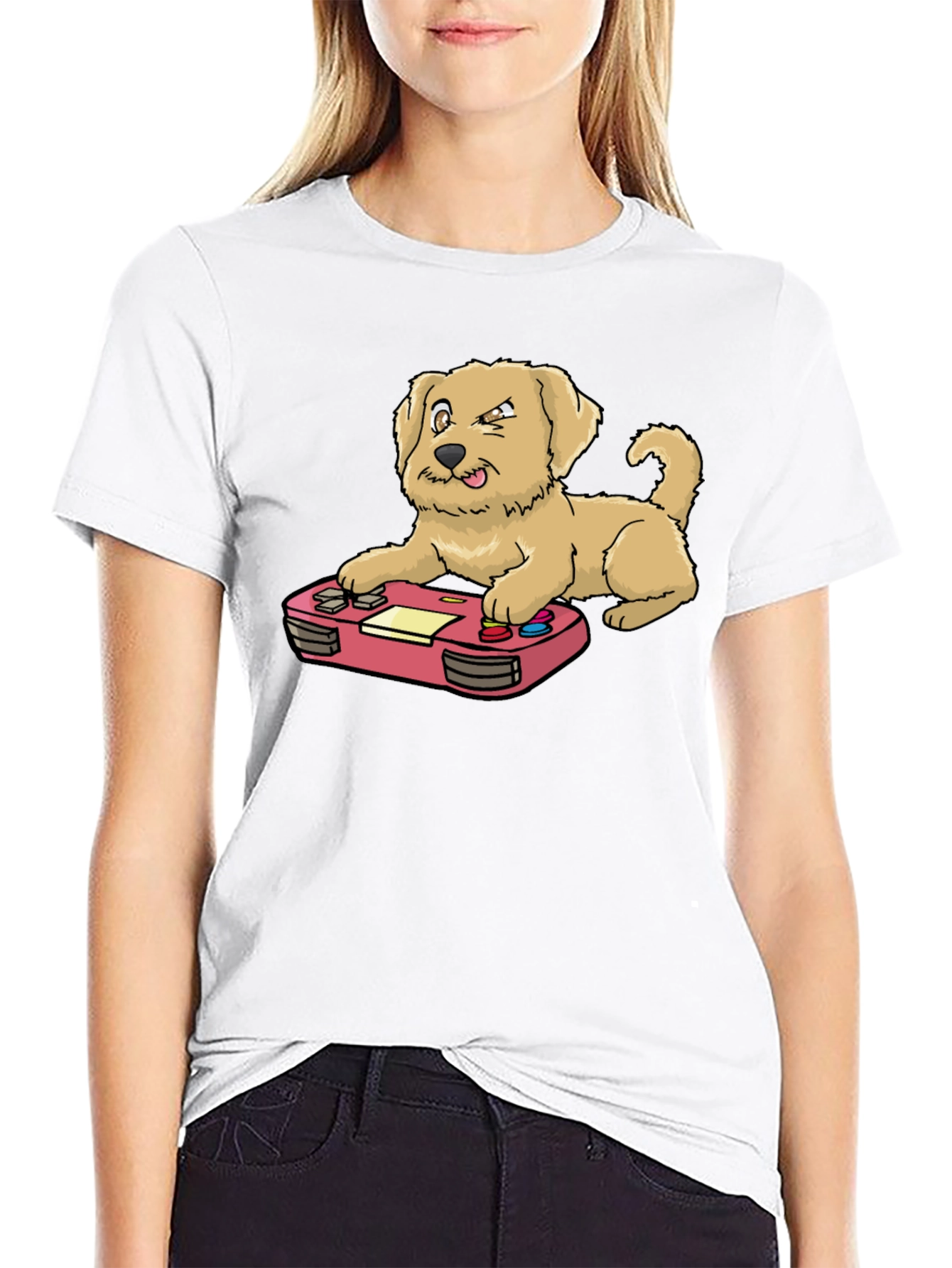 Dog Gamer Graphic Tee - Black