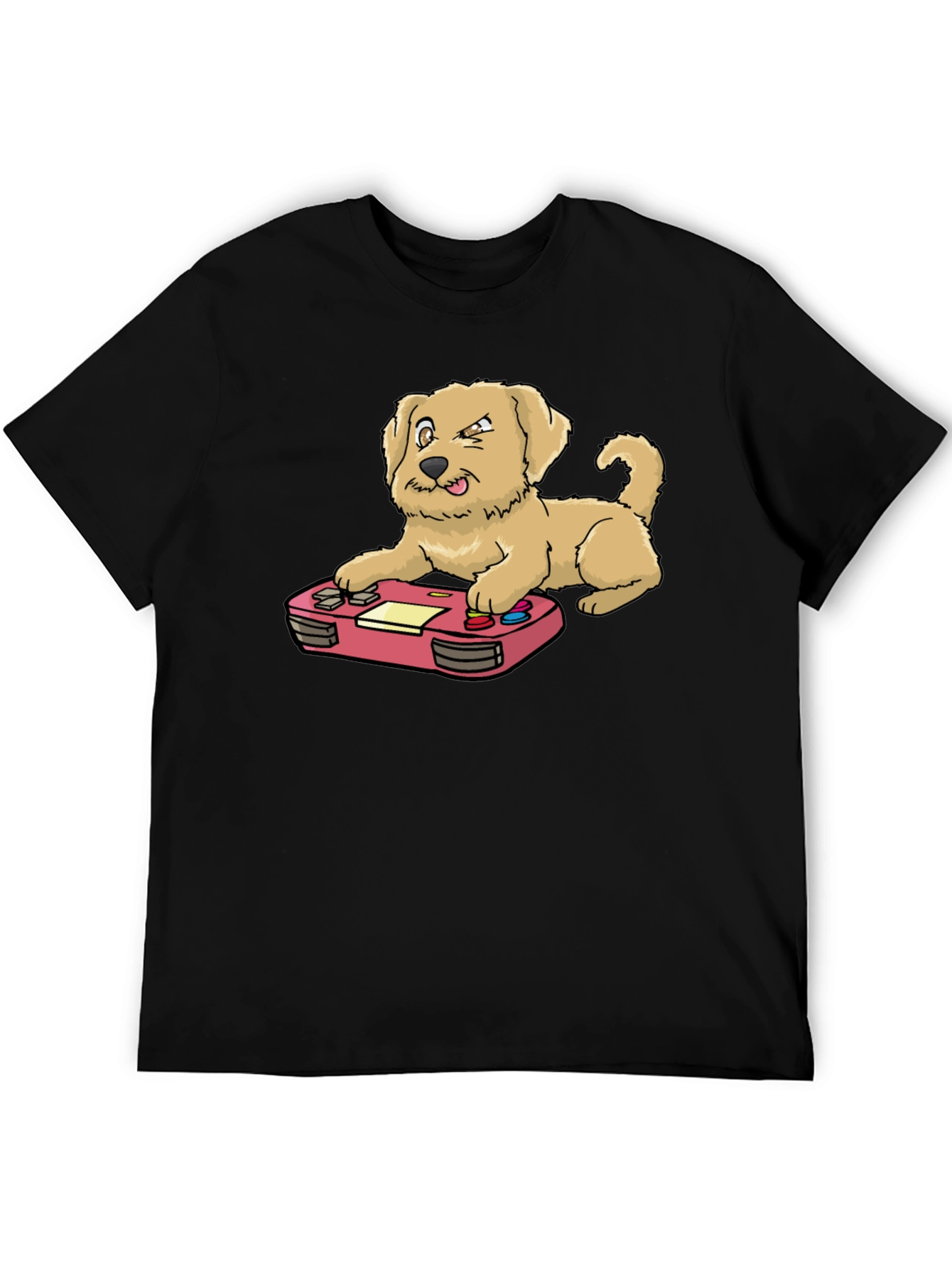 Dog Gamer Graphic Tee - Black