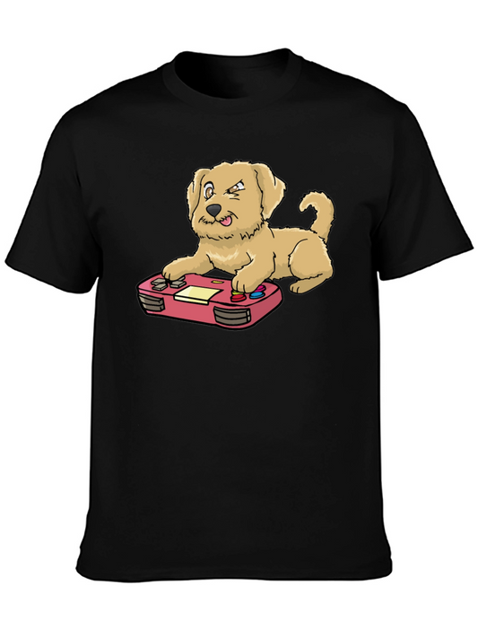 Dog Gamer Graphic Tee - Black