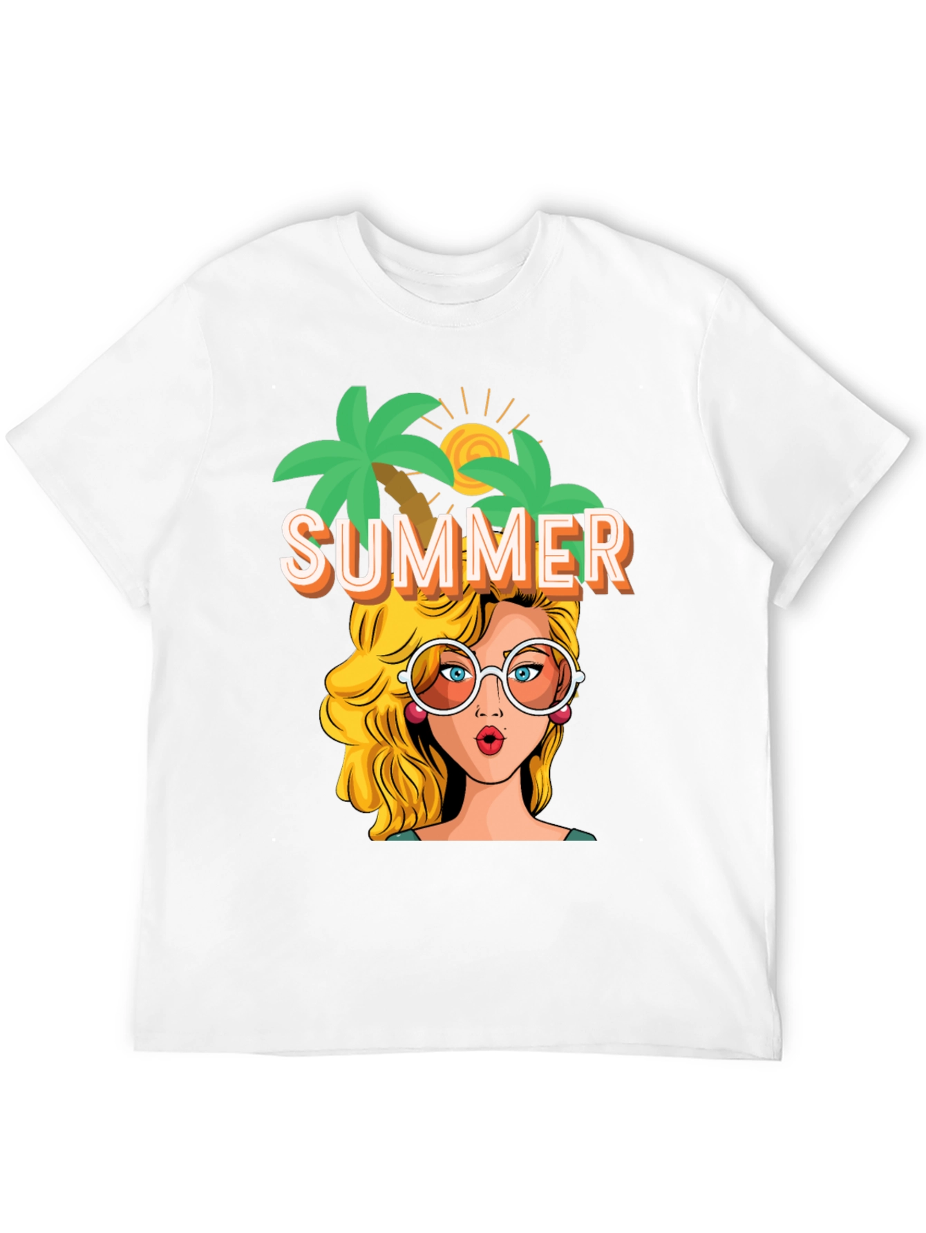 Summer T-Shirt Pop Art Graphic Tee Vacation Vibes