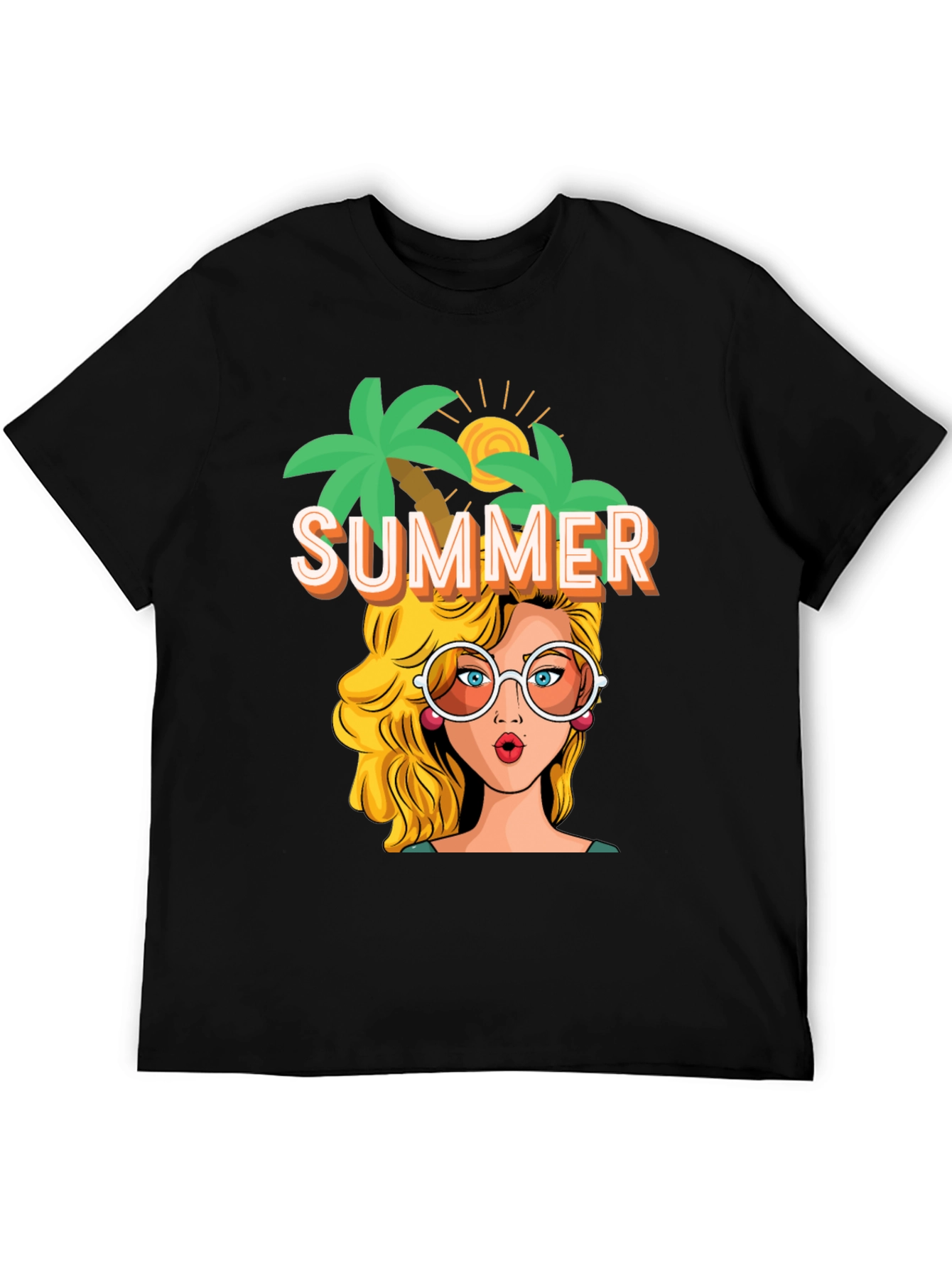Summer T-Shirt Pop Art Graphic Tee Vacation Vibes