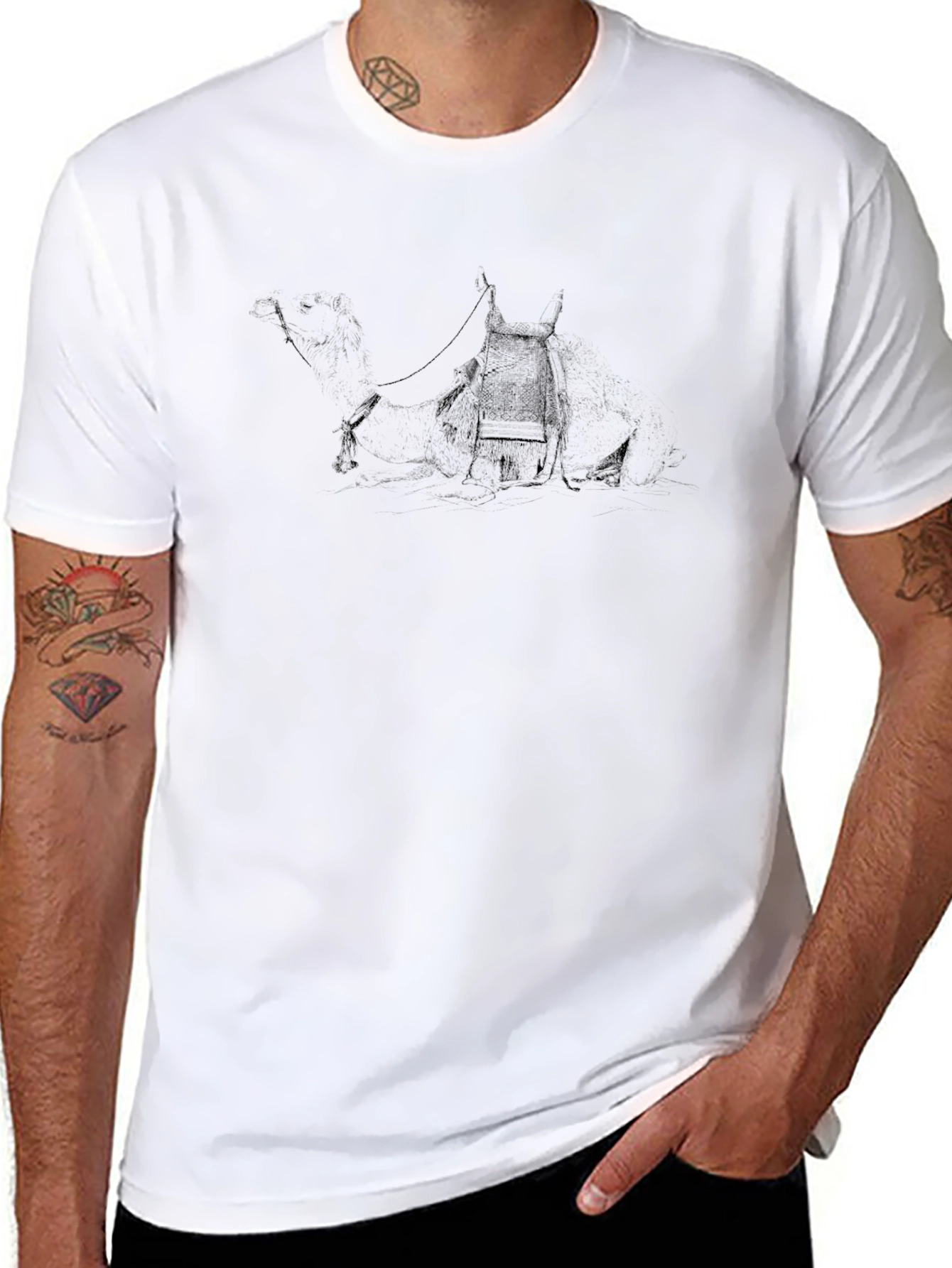 Mens Black Graphic T-Shirt