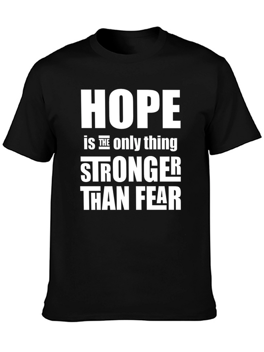 Hope Stronger Than Fear Black Graphic Tee