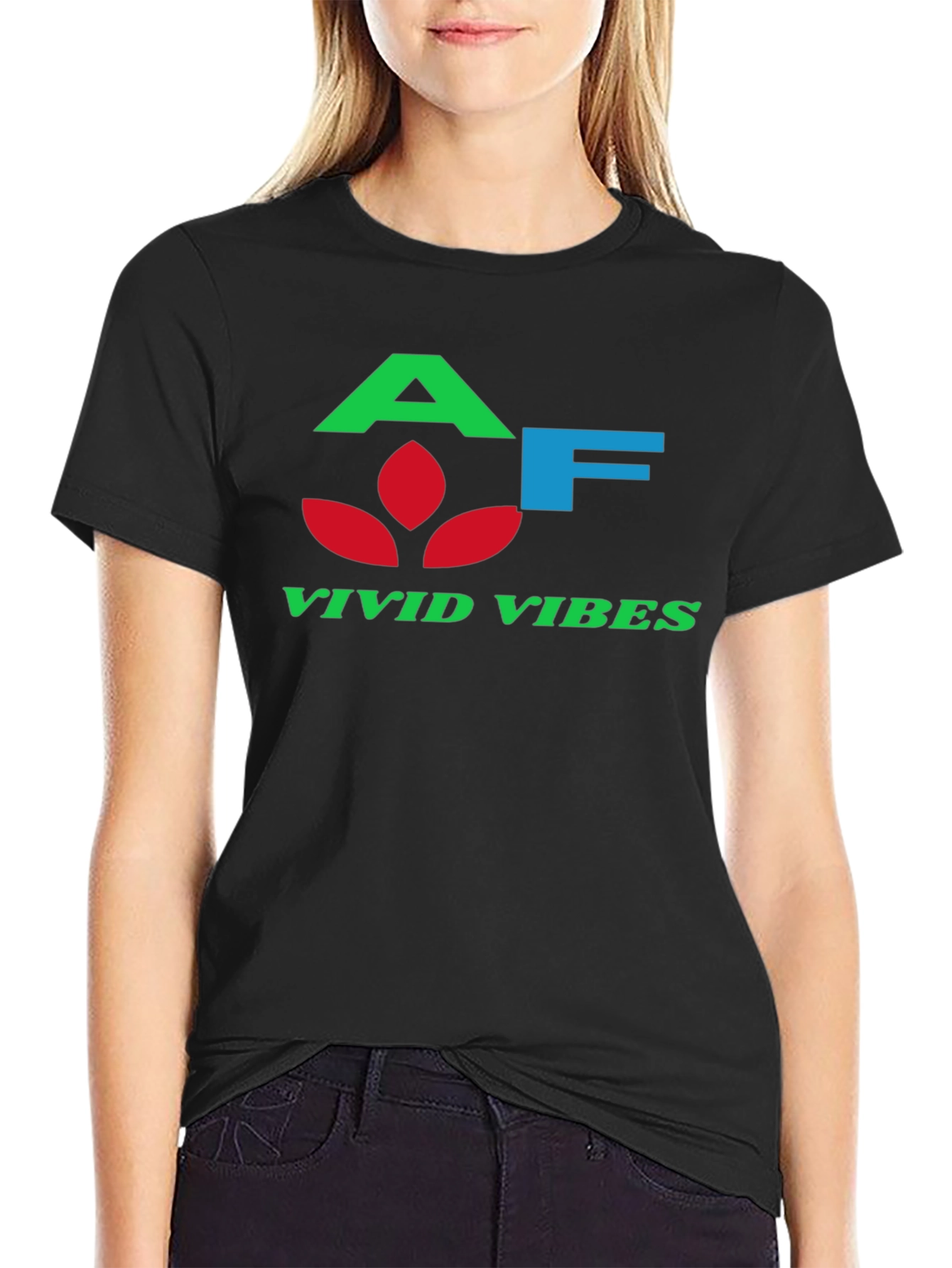 Vivid Vibes Black T-Shirt