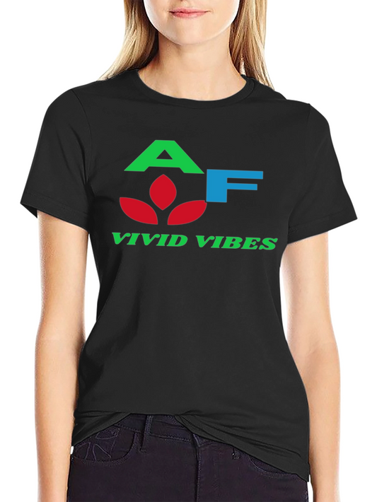Vivid Vibes Black T-Shirt