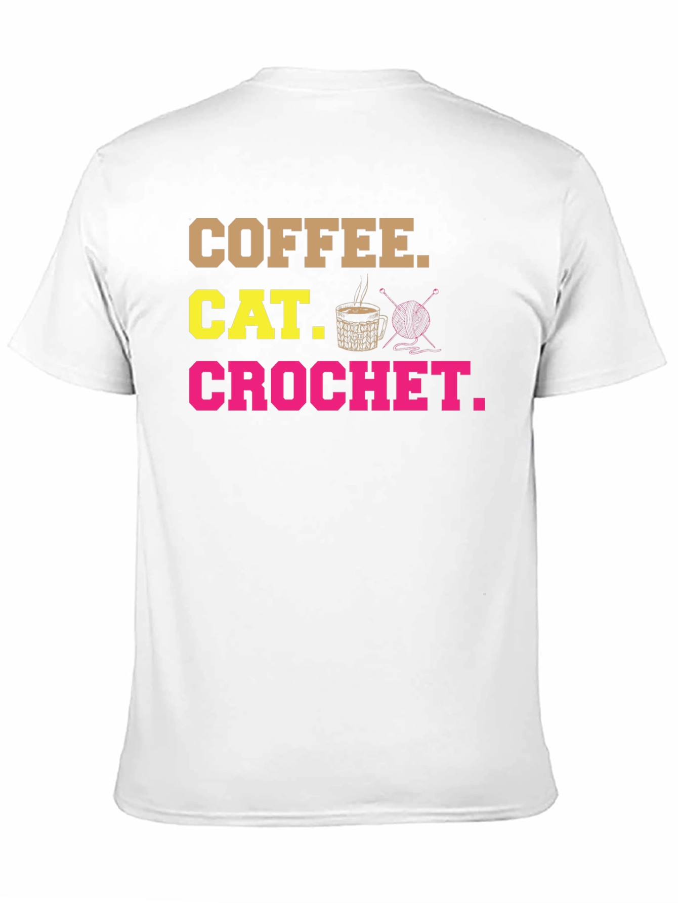 Coffee Cat Crochet T-Shirt - Hobby Tee
