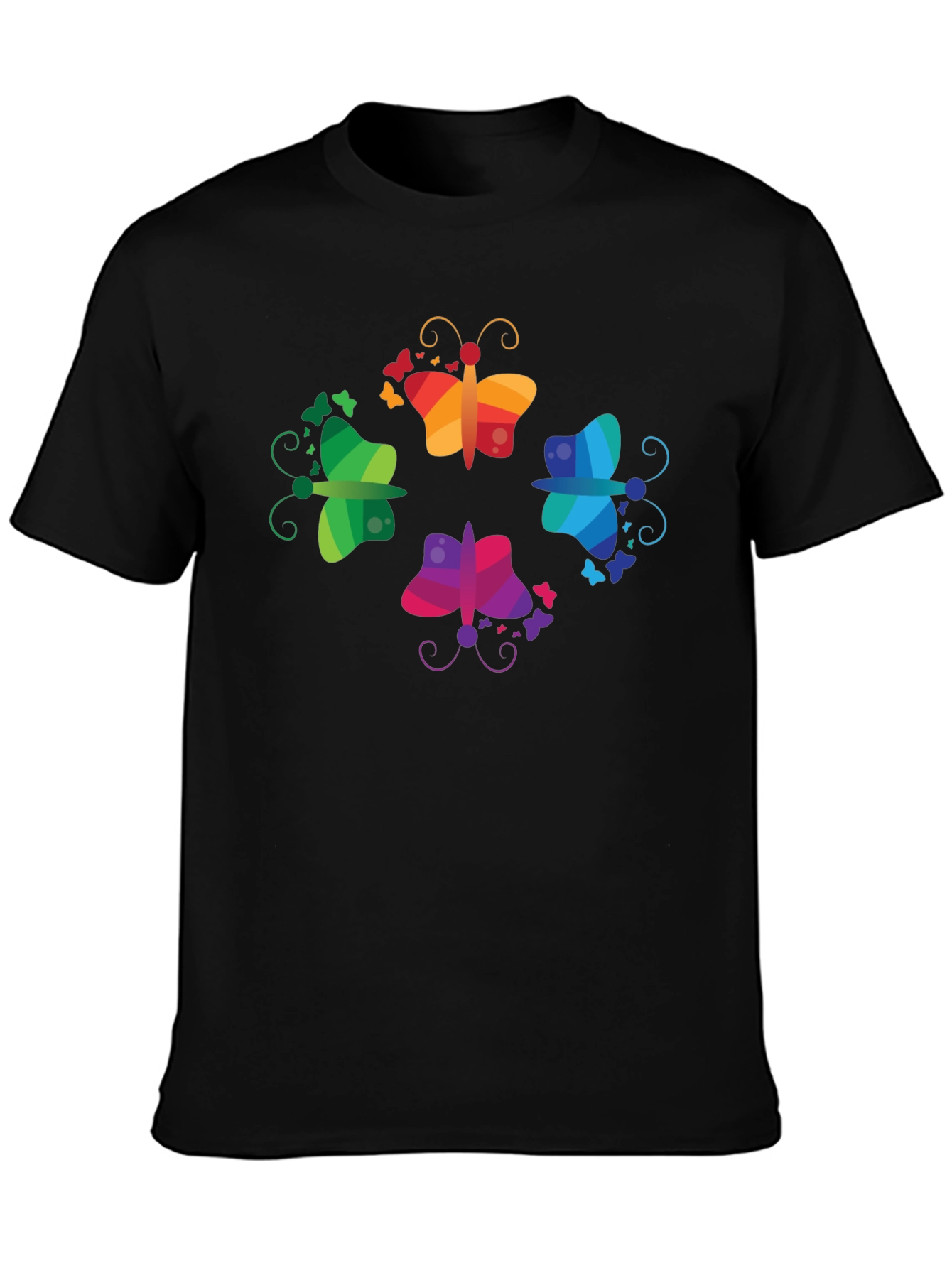 Rainbow Butterfly Graphic Tee - Fun & Vibrant