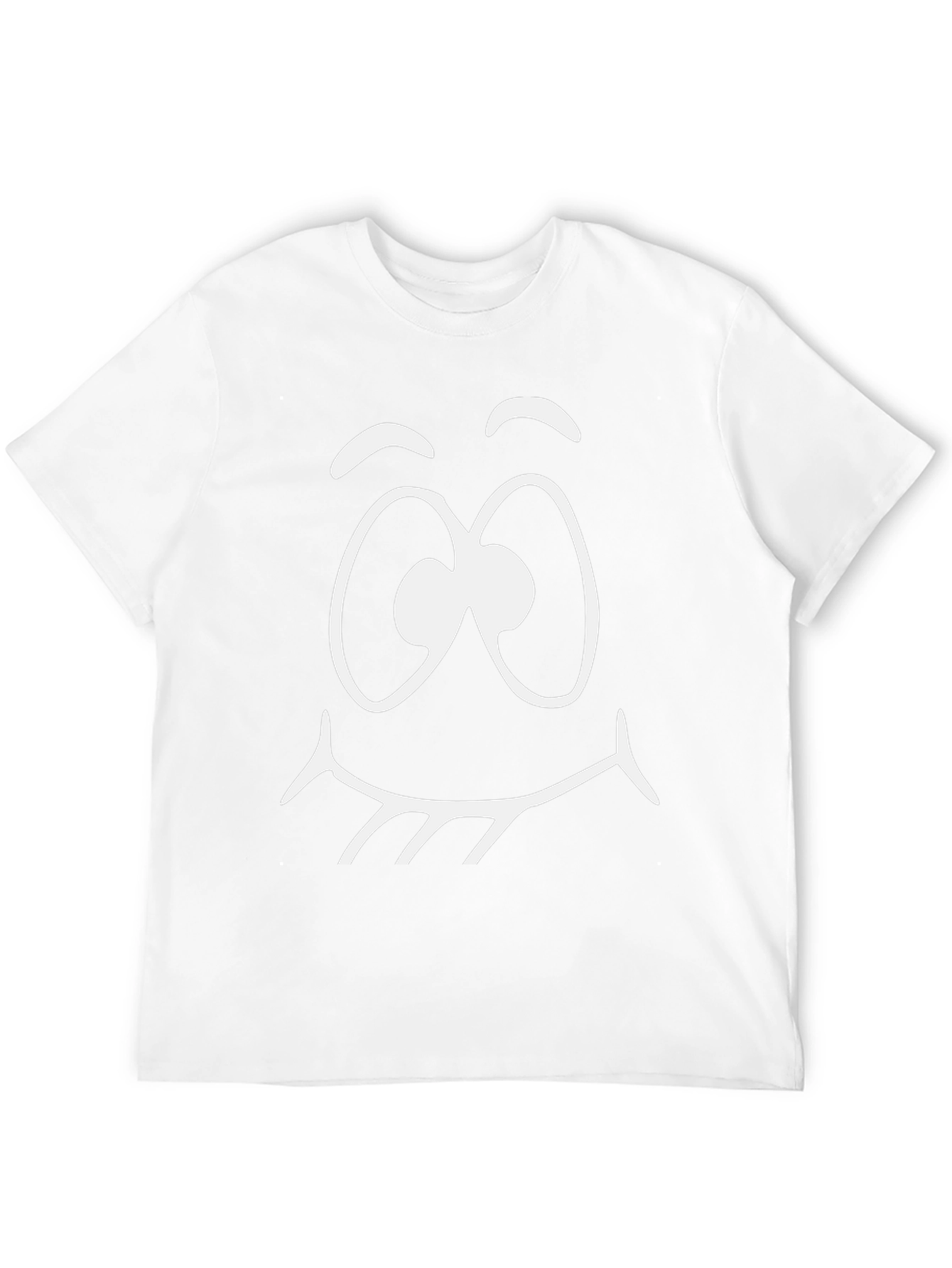 Cartoon Face Graphic Tee - Black