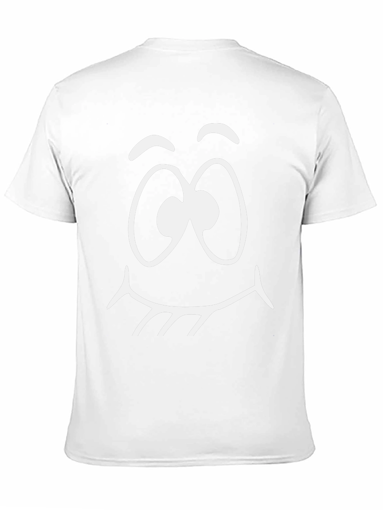 Cartoon Face Graphic Tee - Black