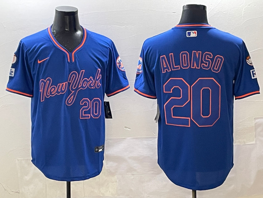 Men's New York Mets Pete Alonso #20 Royal Alternate Player Jerseys