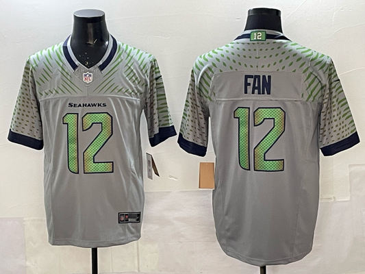 Men's Seattle Seahawks 12s #12 Wolf Gray 2025 Rivalries Collection Limited Jersey