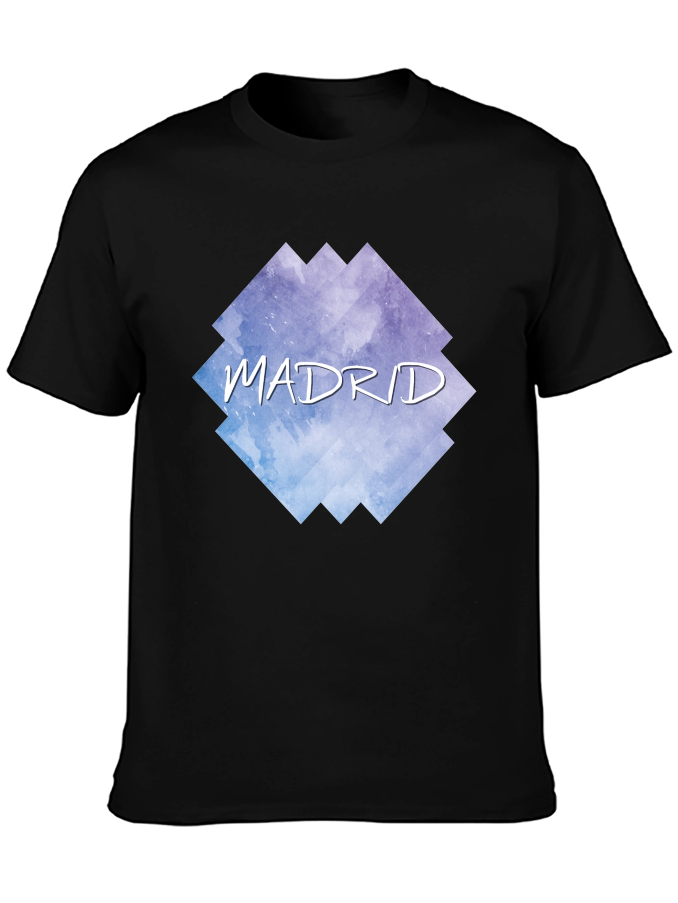 Madrid Graphic Tee - Mens Black Cotton T-Shirt