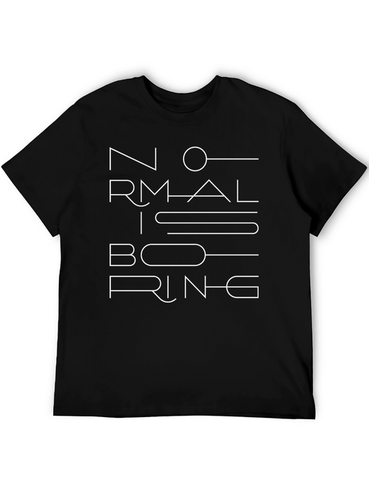 Normal Is Boring Graphic Tee - Black T-Shirt