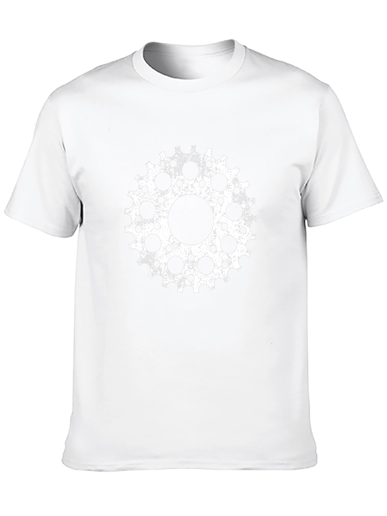 Gear Wheel Graphic Tee - Black Cotton Blend Shirt