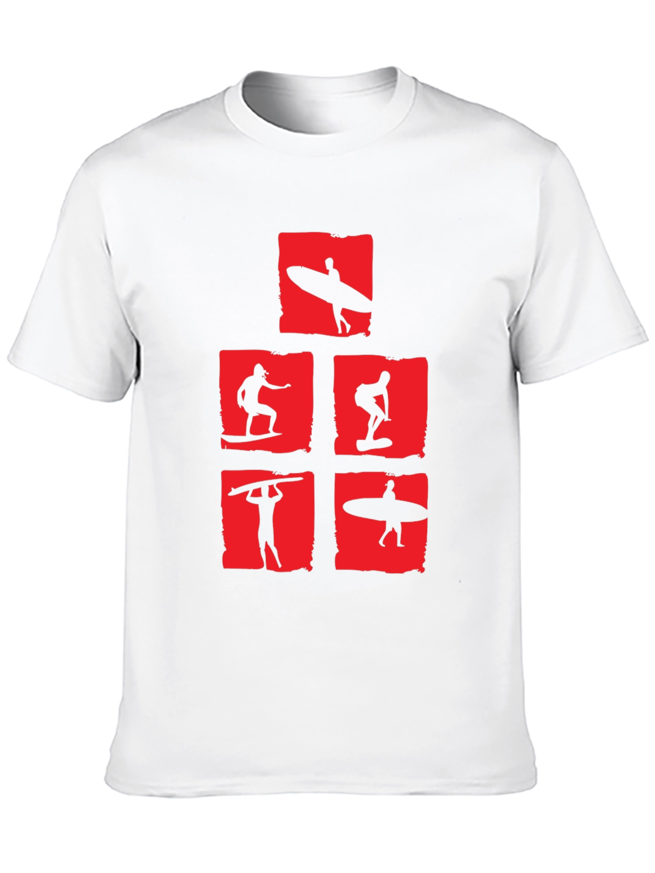 Surfing Silhouette Graphic Tee - Black